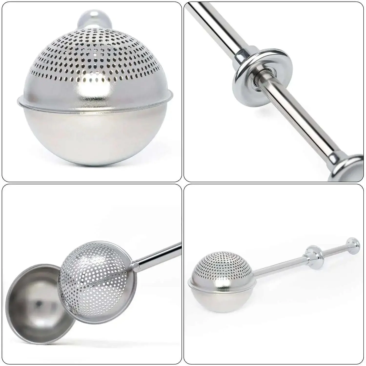 Flour Duster For Baking One Handed Operation Stainless Steel Powdered Sugar Shaker Duster Pick Up And Dust Flour Sifter Great For Cocoa Powder And Powdered Sugar No Mess Gift Package Included - Image 7