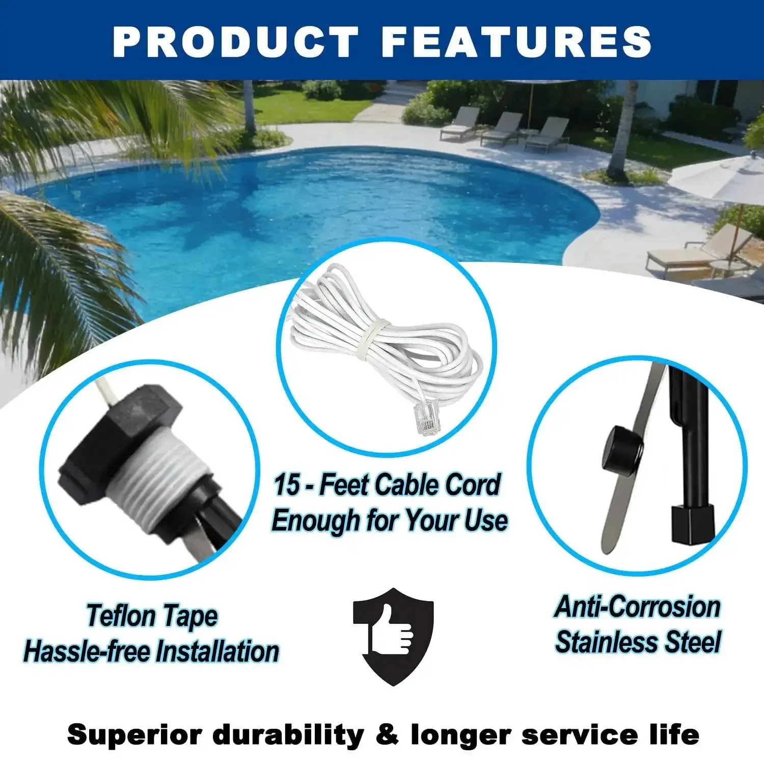 Flow Switch GLX-FLO-RP Replacement For Goldline Aquarite Salt System And Chlorine Generator, Flow Sensor For Salt Cell, Compatible With AquaRite Pro AquaLogic AquaPlus AquaRite XL Mineral Springs MS10 MS11 Turbo Cells - Image 5