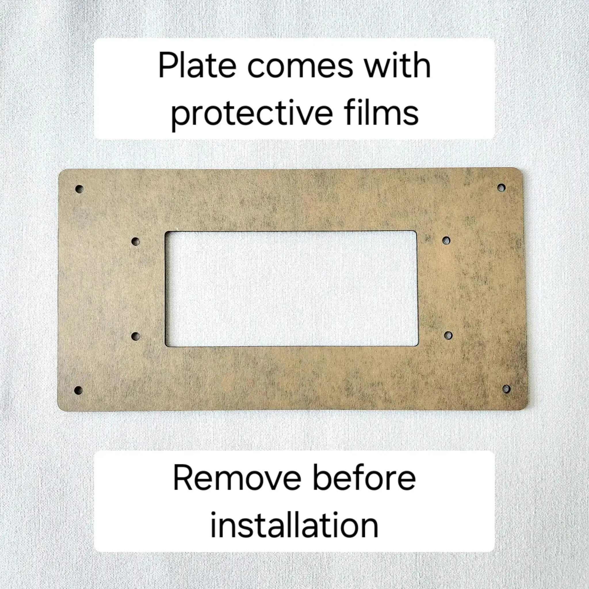 Flush Mount Plate For Whole House Surge Protector Wall Mount Accessory For FS060 FS100 FS140 Acrylic Black Drywall Installation Includes Mount Plate Spacer Rods Screws Washers Nuts - Image 2