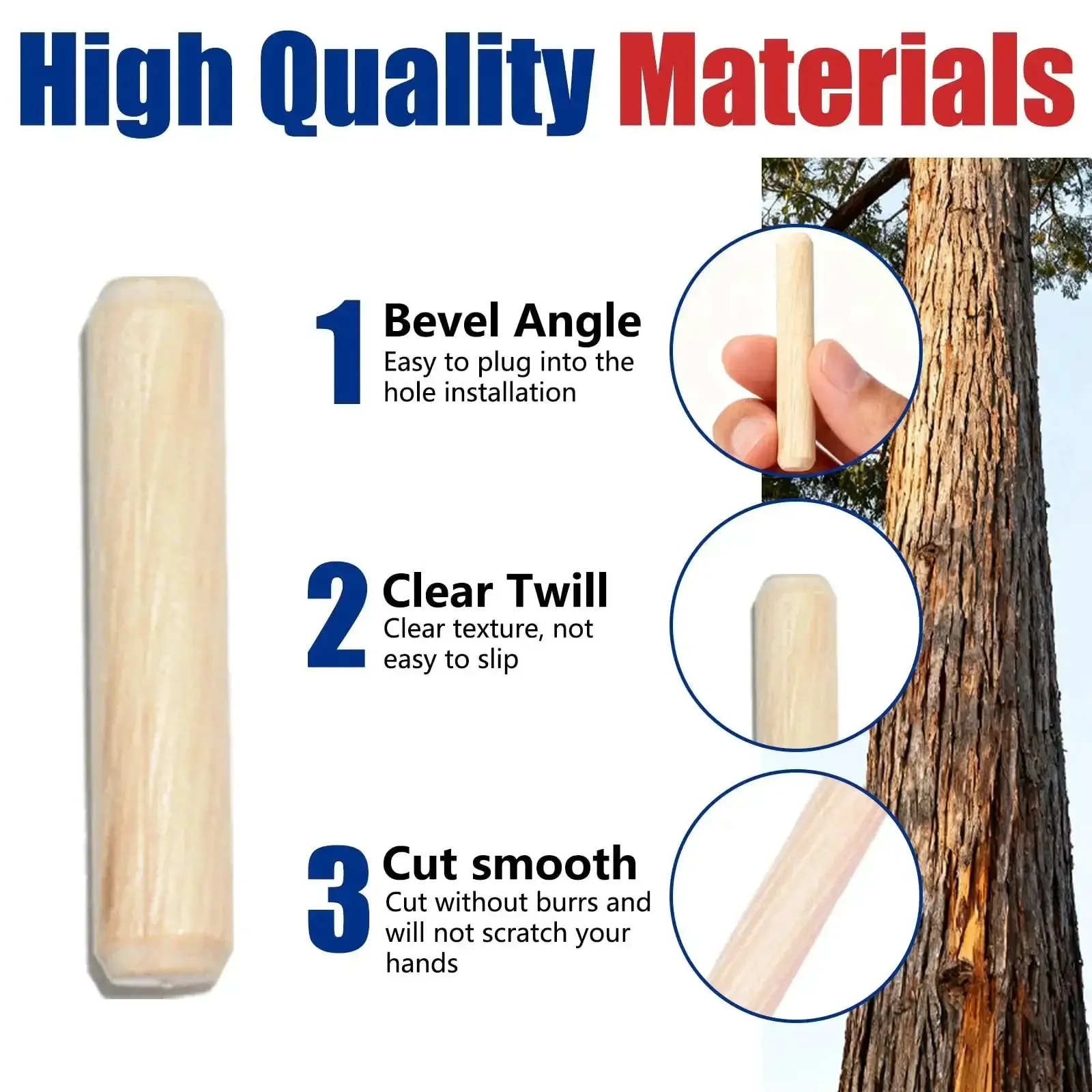 Fluted Wood Dowels Kit Pack Of 110 For Furniture Woodworking And DIY Projects A Handy Pro Grade Set With Three Diameters And Varied Lengths Including One Quarter Inch Five Sixteenths Inch And Three Eighths Inch Dowels - Image 5