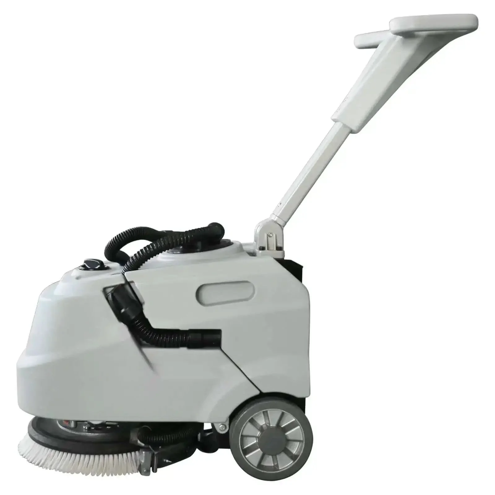 Foldable Walk Behind Floor Scrubber Machine With 180 RPM And 300W Motor, Heavy Duty Hand Push Design, 17L Sewage Tank And 15L Solution Tank, Delivers 1500 Sq Meters Per Hour Cleaning, Great For Office, Restaurant, Industrial Spaces - Image 4