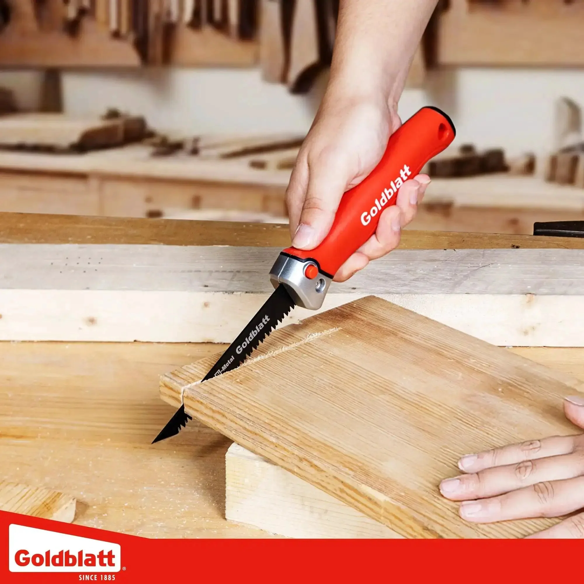 Folding Drywall Saw With Soft Grip Handle Jab Saw For Sheetrock Wallboard Plywood And PVC Pro Grade Tool With Triple Ground Teeth For Fast Smooth Cutting Eleven And Three Quarters Inch Overall Length - Image 2