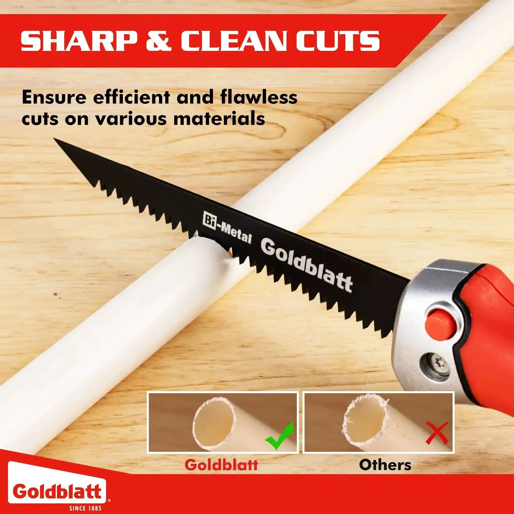 Folding Drywall Saw With Soft Grip Handle Jab Saw For Sheetrock Wallboard Plywood And PVC Pro Grade Tool With Triple Ground Teeth For Fast Smooth Cutting Eleven And Three Quarters Inch Overall Length - Image 6