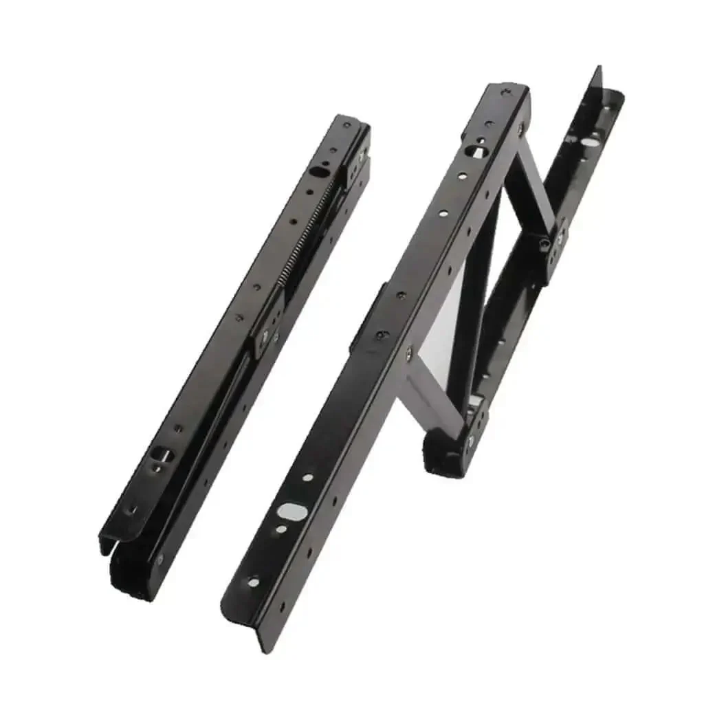 Folding Spring Hinge For Tables And Desks, Two Pack Heavy Duty Furniture Lift Mechanism, Standing Desk Frame Support, Rack Shelf Hardware For Cabinets, Closets, Shoe Cabinets And Cupboards - Image 3