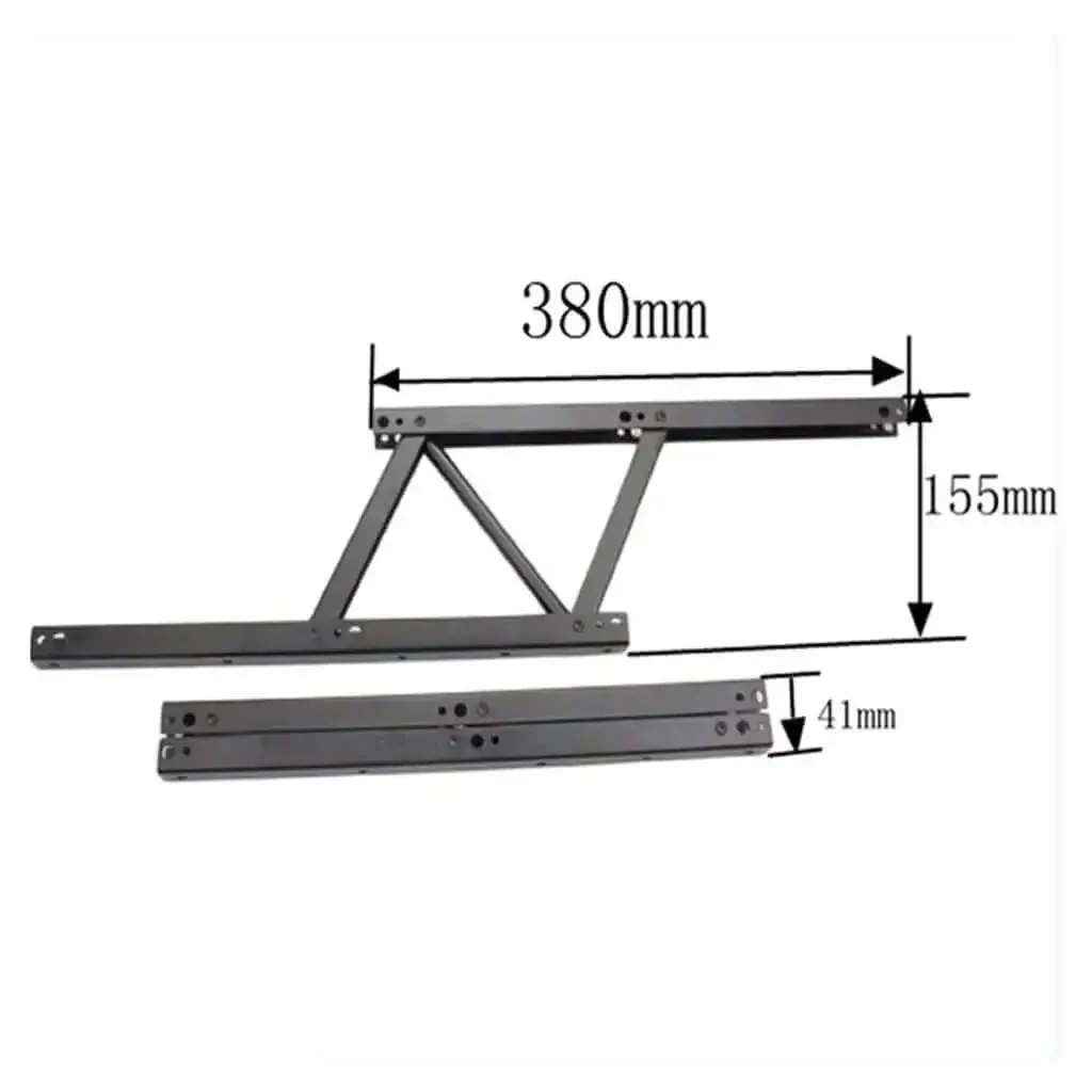 Folding Spring Hinge For Tables And Desks, Two Pack Heavy Duty Furniture Lift Mechanism, Standing Desk Frame Support, Rack Shelf Hardware For Cabinets, Closets, Shoe Cabinets And Cupboards - Image 7