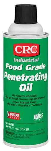 Food Grade Penetrating Oil 11 Oz Safe For Food Contact Metal Tools Gear Machinery Kitchen Equipment Loosens Rusted Parts Lubricates Hinges Chains Bearings Quick Acting Clear Colorless Oil