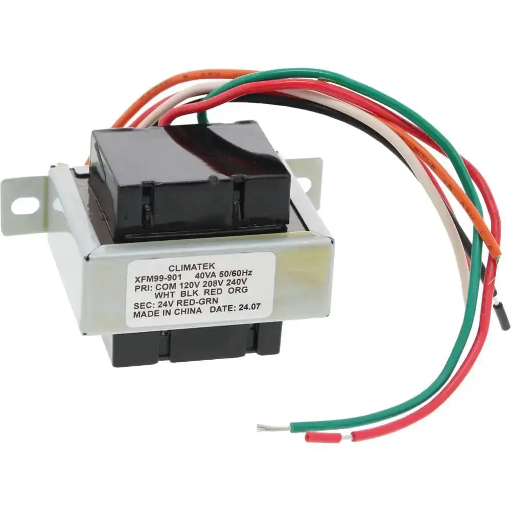Foot Mount 40VA Packard Transformer For HVAC Control Systems, 120/208-240V Input To 24V Output, Aftermarket Replacement For 90-T40F3, Plug And Play Ready, Easy Install, Durable Power Supply