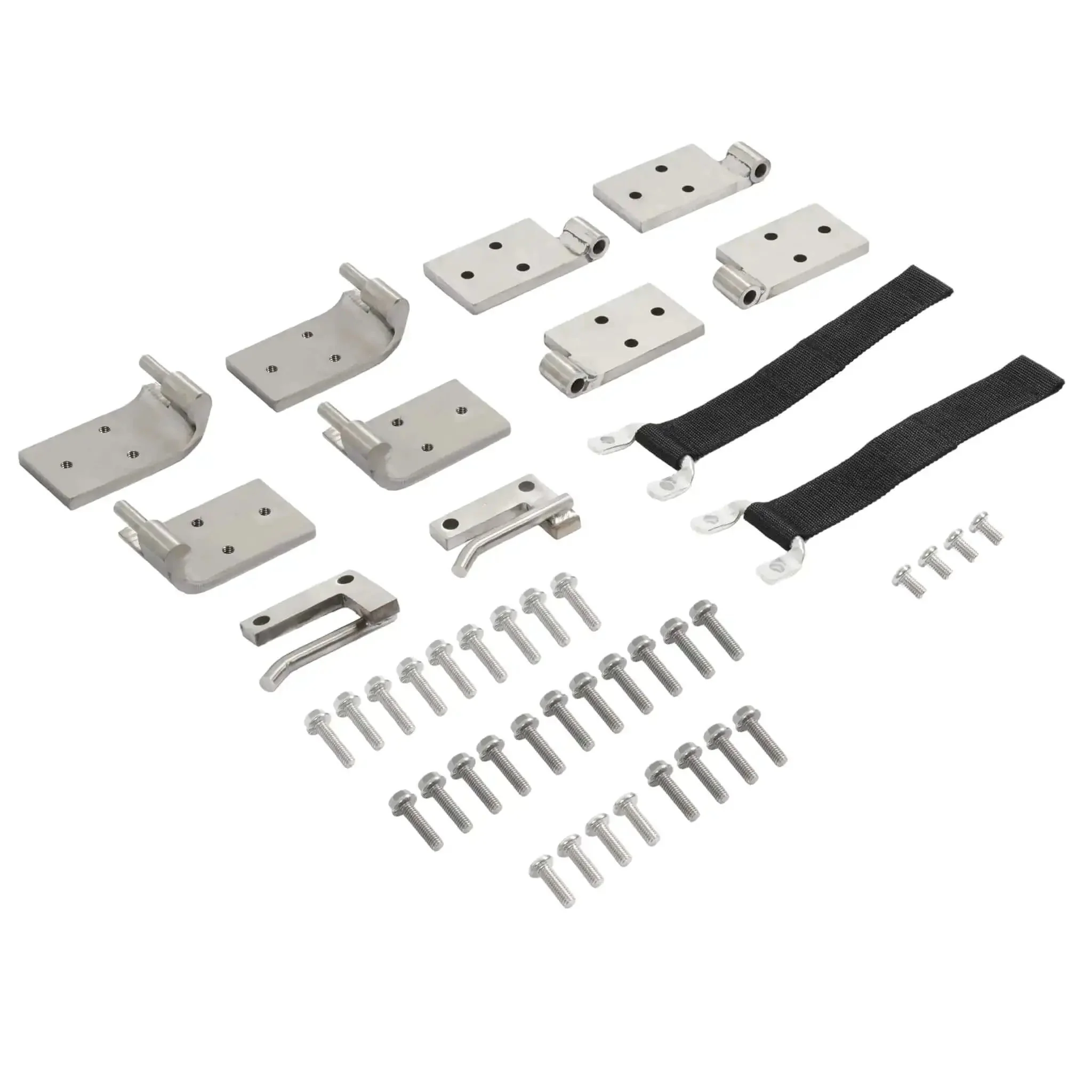 Ford Bronco Door Hinges Kit Left And Right For 1966-1977, Galvanized Silver Finish, 304 Stainless Steel, Sliding Door Hinge Set, Heavy Duty, Weatherproof Durability For Classic SUV - Image 8