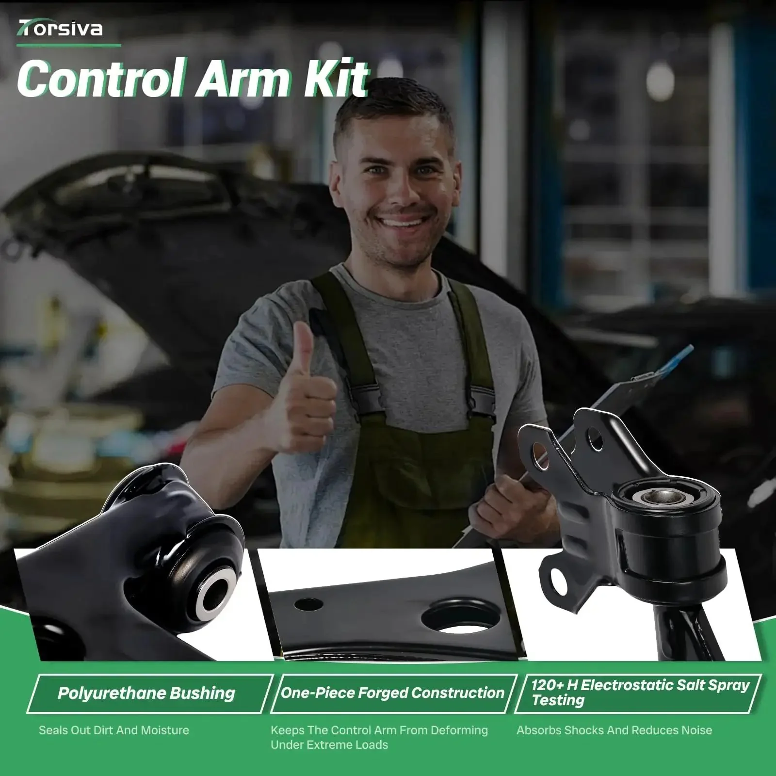 Ford Escape Front Lower Control Arm With Ball Joint 2 Piece Set For Driver And Passenger Side Fits 2013 Through 2019 OE 524-113 524-114 K622136 K622161 Beefed Up Premium Replacement Upgrade For Better Handling - Image 5