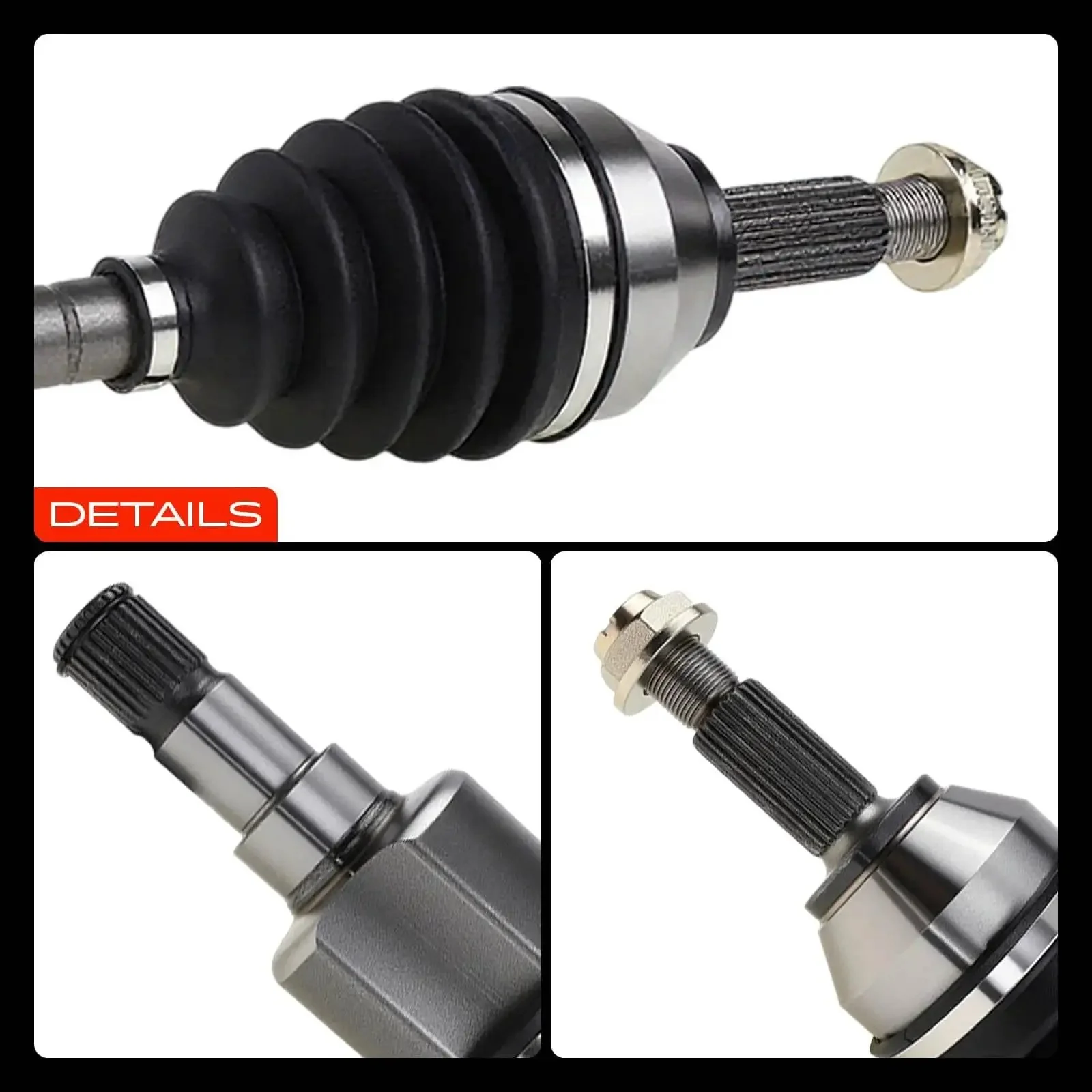 Ford Focus Front Left CV Axle Shaft Assembly For 2000 Through 2011 Models With 2.0L 2.3L And 2.5L Engines Replaces 2M5Z3B437CA And 5S4Z3B437AA Durable Driver Side Drive Shaft Easy Install For Manual And Automatic Transmissions - Image 3