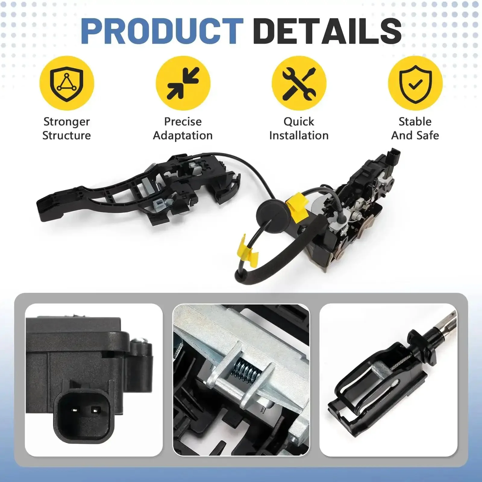 Ford Transit Front Left Door Lock Latch Actuator Cable Replacement No Fuss Easy Install Fits 2015 Through 2023 Transit 150 250 350 350 HD With V6 3.5L Engine Driver Side Lock Latch Compatible With CK4Z61219A65C CK4Z61219A65E DLA2058 - Image 6