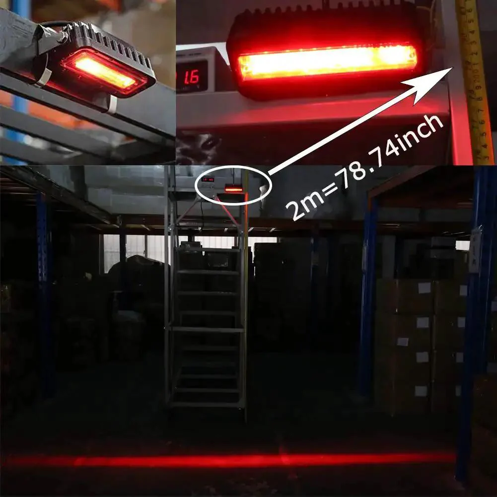 Forklift Safety Light Led Red Zone Pedestrian Warning For Warehouse Use 12V To 60V DC Trucks And Vehicles Workhorse Indicator Spotlight For Safe Loading And Clear Pedestrian Distance - Image 7