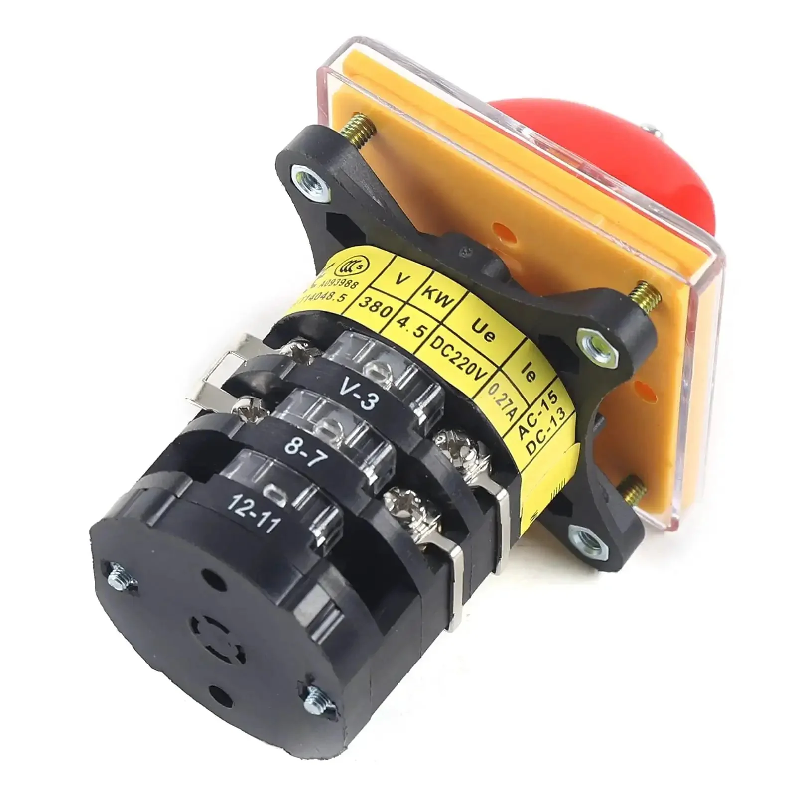 Forward Reverse 3 Phase Milling Switch Rock Solid Rotary Universal Changeover Selector For Milling Machines Speed Control 64 By 64 By 61mm Durable Plastic And Metal Construction With High Conductivity Contacts - Image 2