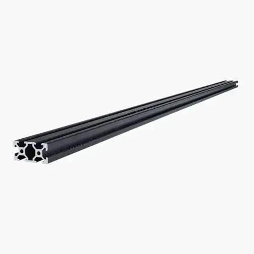 Four 39.4 Inch T Slot 2040 Aluminum Extrusion Profiles With Anodized Linear Rails European Standard Heavy Duty DIY Kit For 3D Printers CNC Machines And Laser Engraving Black - Image 2