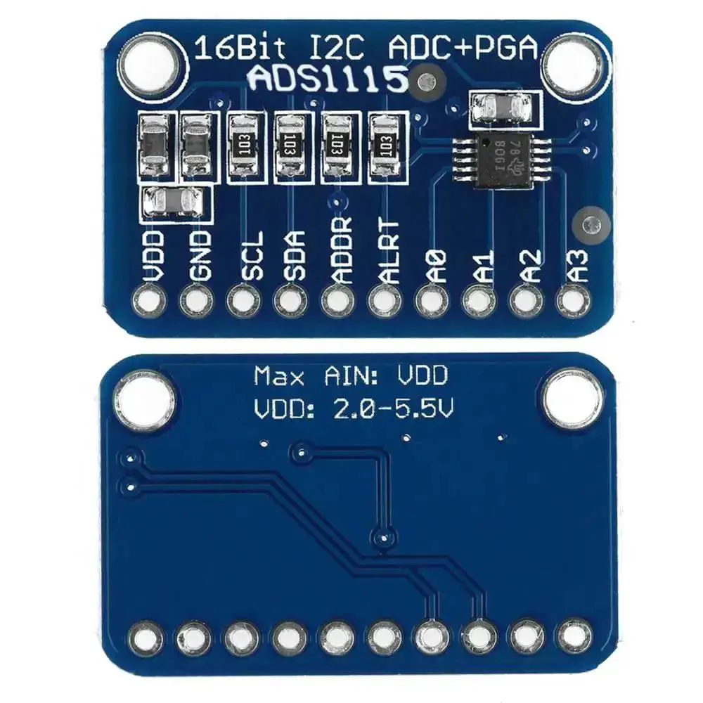 Four Channel 16 Bit I2C ADC Module With Programmable Gain Amplifier For Microcontrollers High Precision Analog Front End ADS1115 Compatible 2V To 5.5V Supply Up To 860 Samples Per Second - Image 5
