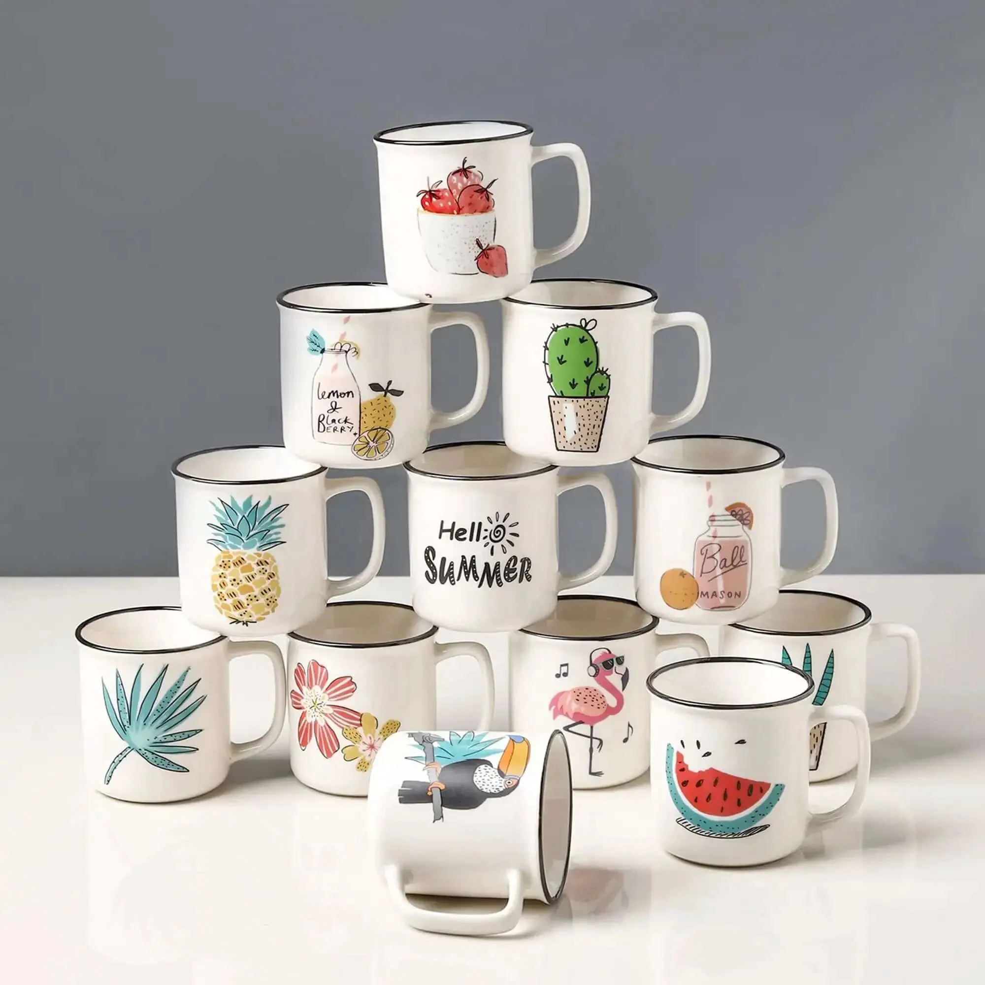 Four Pack Ceramic Demitasse Espresso Cups, 4.23 Oz Small Coffee Mugs For Espresso Machines And Home Coffee Makers, Microwave And Dishwasher Safe, Great For That Quick Caffeine Fix - Image 2