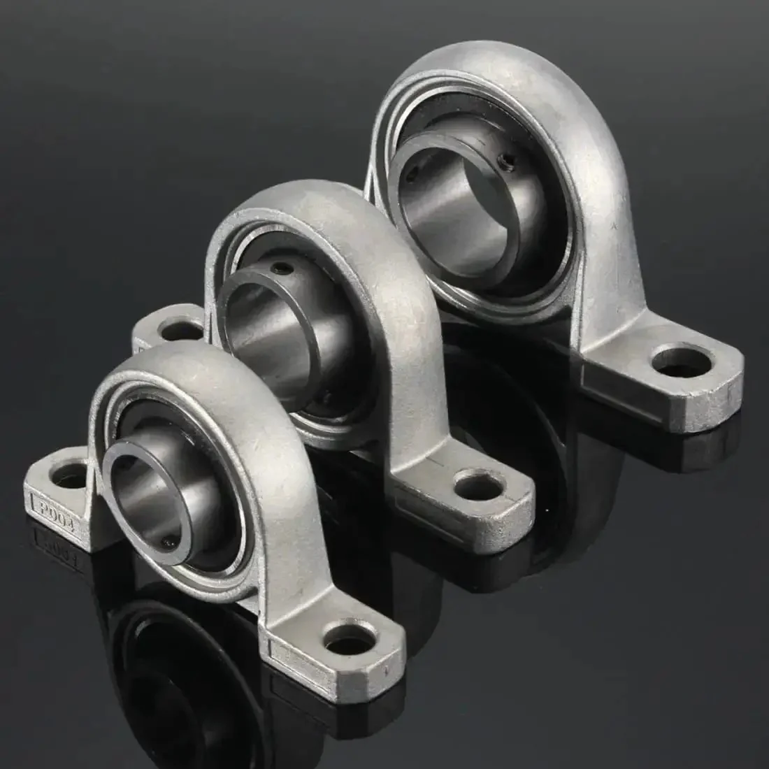 Four Pack Flange Mounted Pillow Block Bearings KP003 Self Aligning Zinc Alloy Plummer Block Bearing Bore 17mm For 17mm Diameter Linear Shaft Rod Built Tough For Heavy Duty Use - Image 3