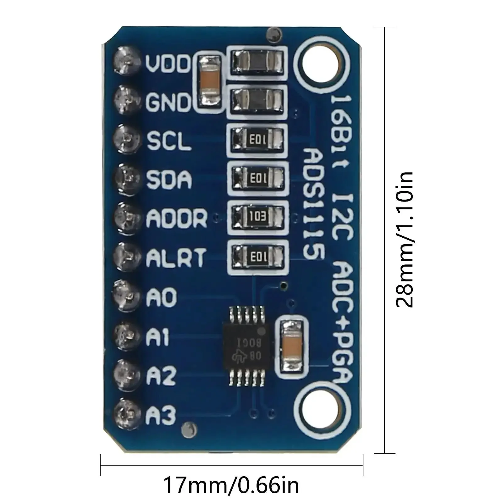 Four Pack Pre-Soldered I2C 16-Bit ADC Module With Four Channels And Programmable Gain Amplifier, Pro-Grade High-Precision Analog To Digital Converter Board For Raspberry Pi, Plug And Play Sensor Readout Kit - Image 9