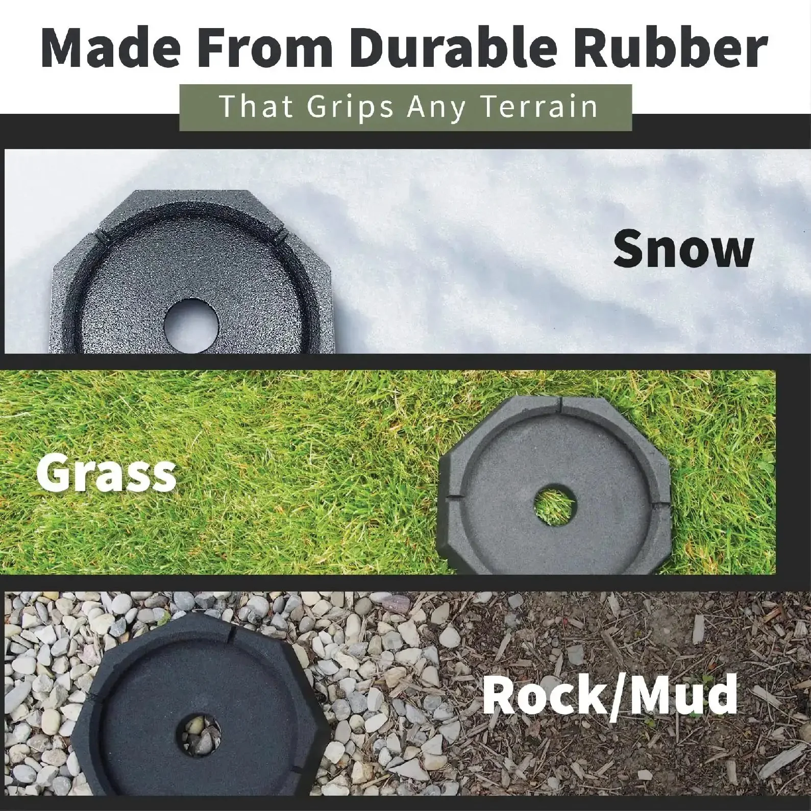 Four Pack RV Leveling Pads For Four Point Systems With Nine Inch Round Jack Feet Adds Sixty One Percent More Surface Area For Stability Five Lbs Per Pad Eleven Inch Total Width Must Have RV Accessories - Image 4