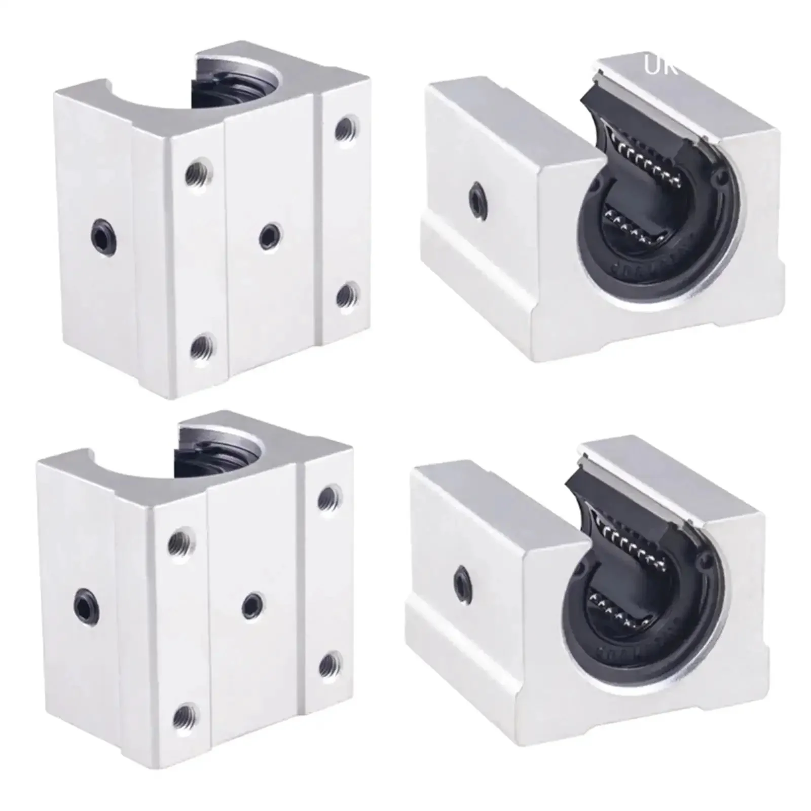 Four Pack SBR Linear Bearing Blocks For 12mm 13mm 16mm And 20mm Rails Slick Ball Bearing Slides For Router And CNC Heavy Duty Linear Slider Blocks Compatible With SBR Guide Rails 3D Printer Ready - Image 4