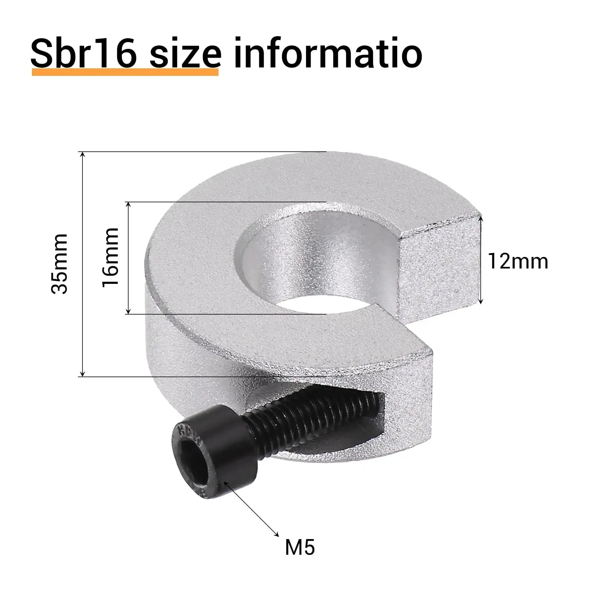 Four Pack SBR16 16mm Linear Rail Stop Collars Aluminum Alloy Shaft Limit Fixers For CNC Machines And DIY Motion Shaft Guides Anti Collision Block Stoppers 4 Pc Set - Image 6