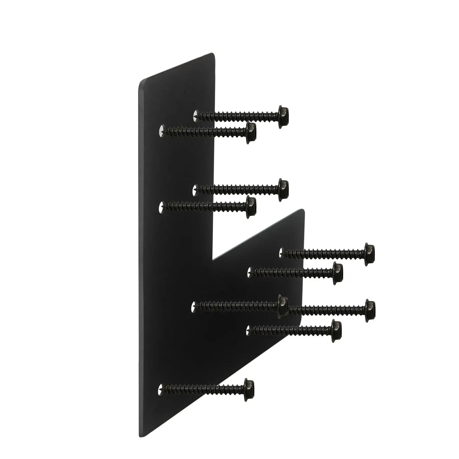 Four Pack Tough As Nails Heavy Duty L Brackets Corner 90 Degree Right Angle Steel Shelf Cabinet Support For Wood Furniture Repair With Screws 7.5 By 7.5 By 3 Inches Plus - Image 7