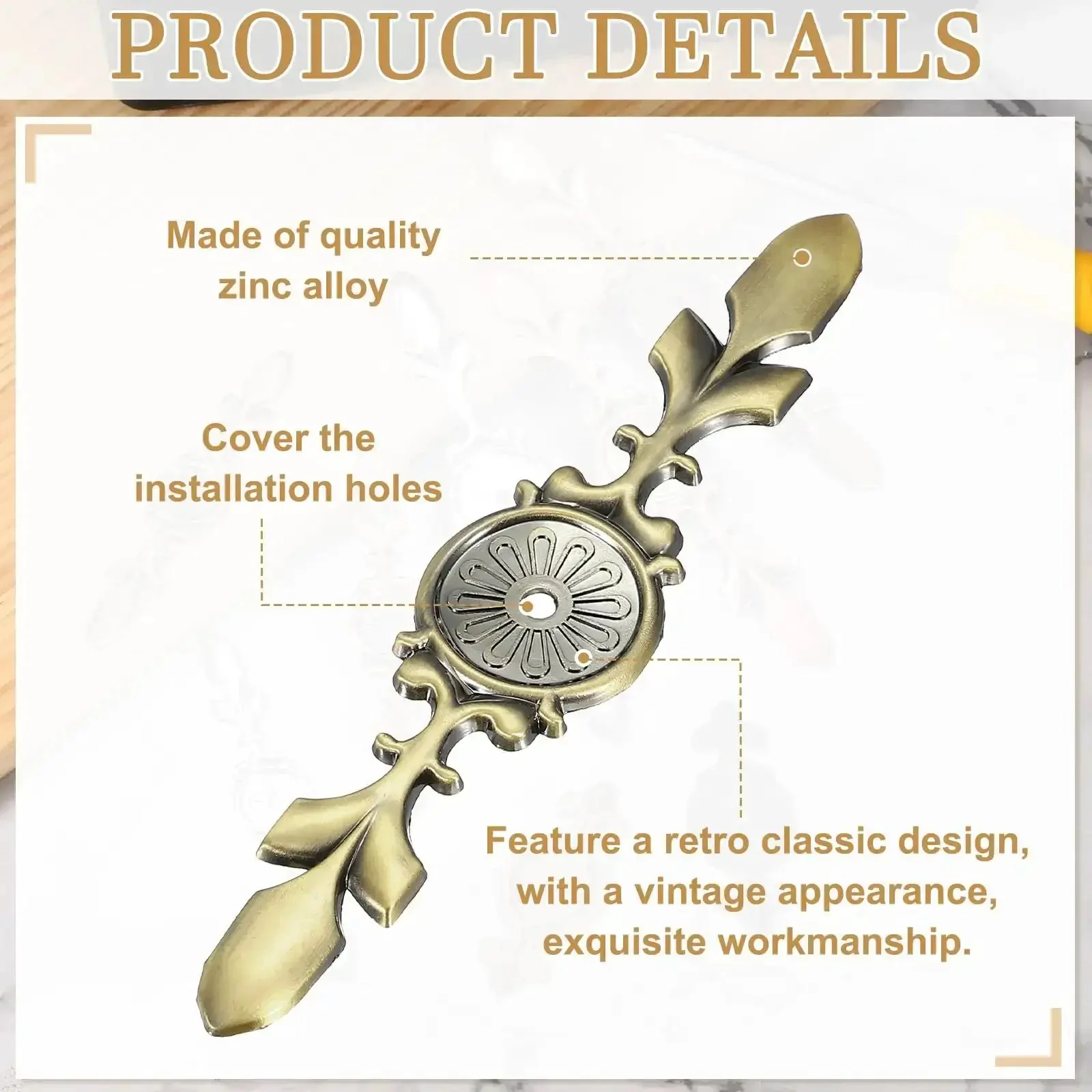 Four Pack Zinc Alloy Cabinet Backplates For Drawer Knobs Bronze Vintage Vibe With 0.18 Inch Hole And Easy Mount Measures 6.57 By 1.42 By 0.13 Inches Ideal For Wardrobes Cupboards Closets And Dressers - Image 5