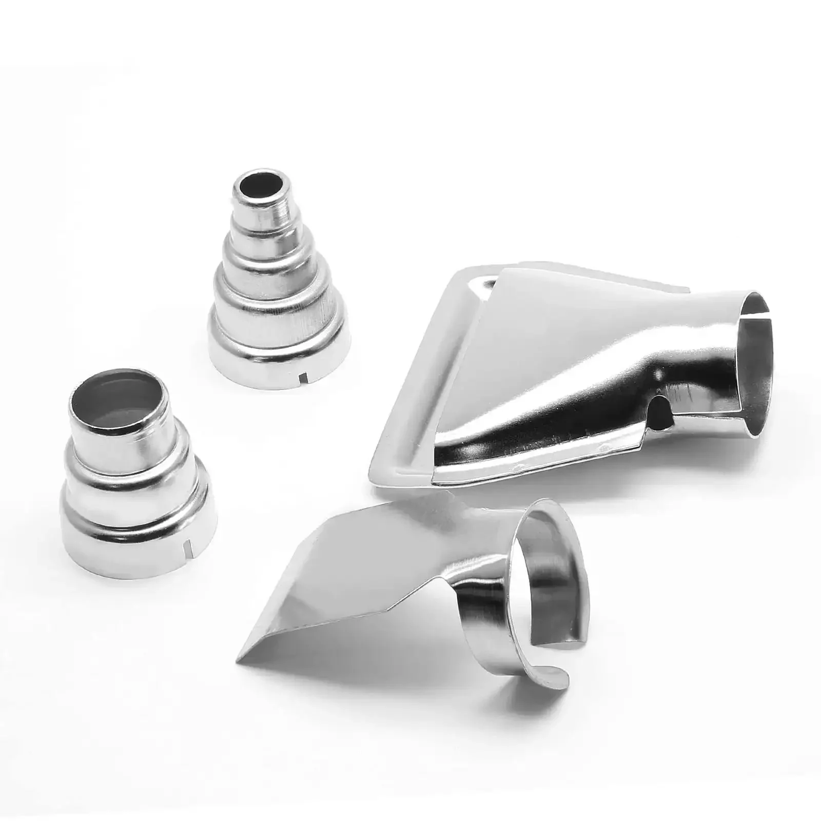 Four Pcs Heat Gun Nozzle Kit Pro Grade Stainless Steel Reflector Nozzle Curved Nozzle And Round Nozzles Three-Layer And Five-Layer For Hot Air Gun Soldering Station Replacement Must Have DIYer Gear - Image 7