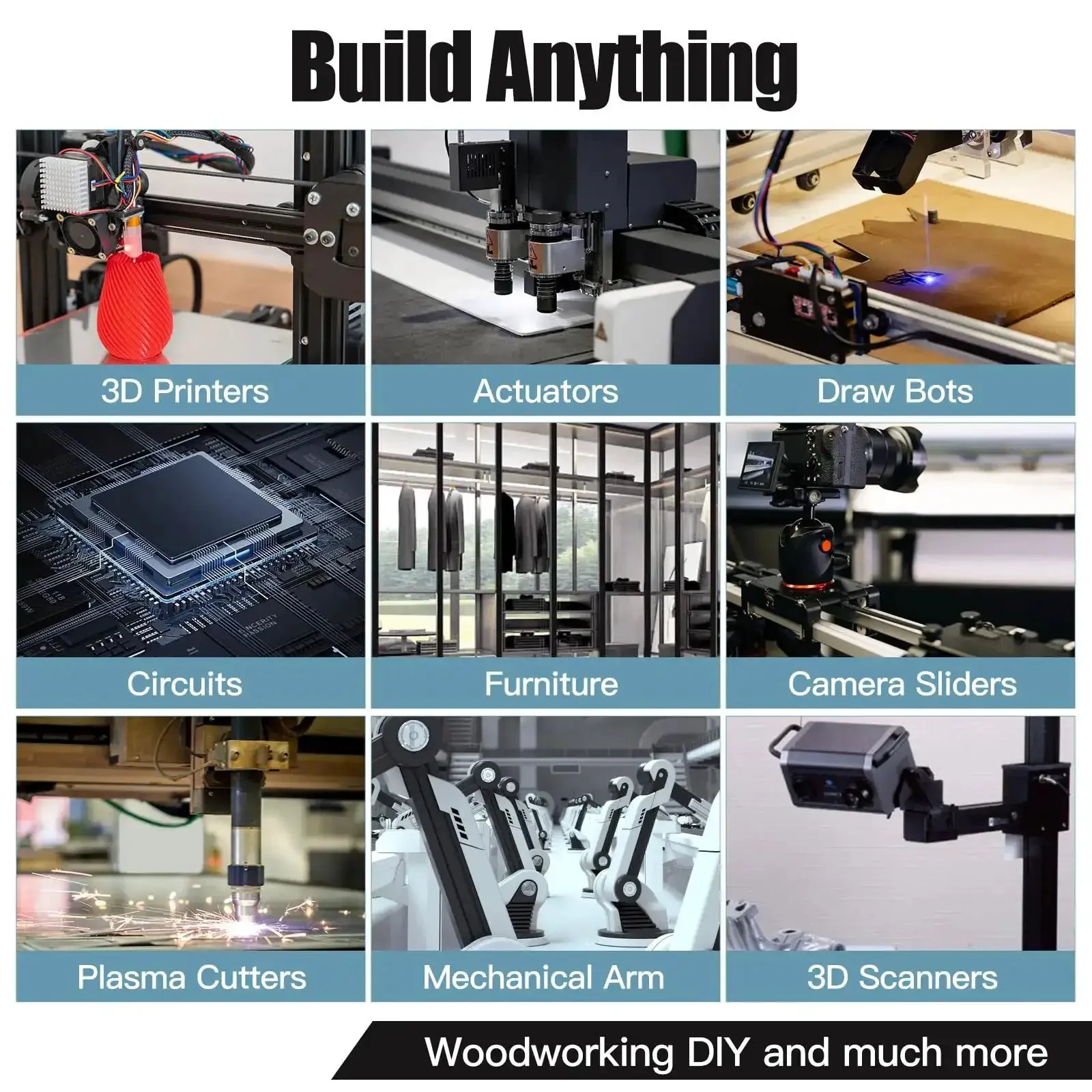 Four Piece 400mm V Slot 2020 Aluminum Extrusion European Standard Anodized Black Linear Rail For 3D Printer Parts And CNC DIY Projects Built For Rock Solid Smooth Movement And Precise Alignments In Custom Machines - Image 2