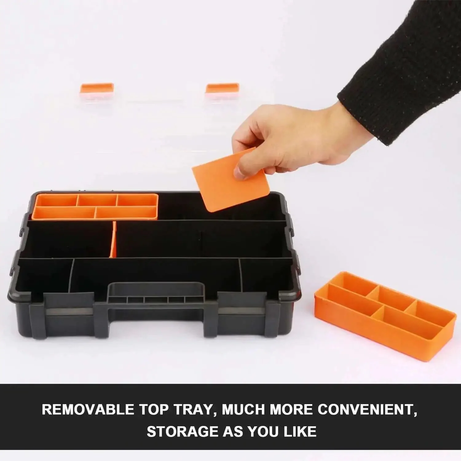 Four Piece Hardware And Parts Organizer Set For Toolbox Storage Ready To Roll With Versatile Small Parts Compartments Durable Multi Size Organizer Boxes For Home Garage And Workshop - Image 4