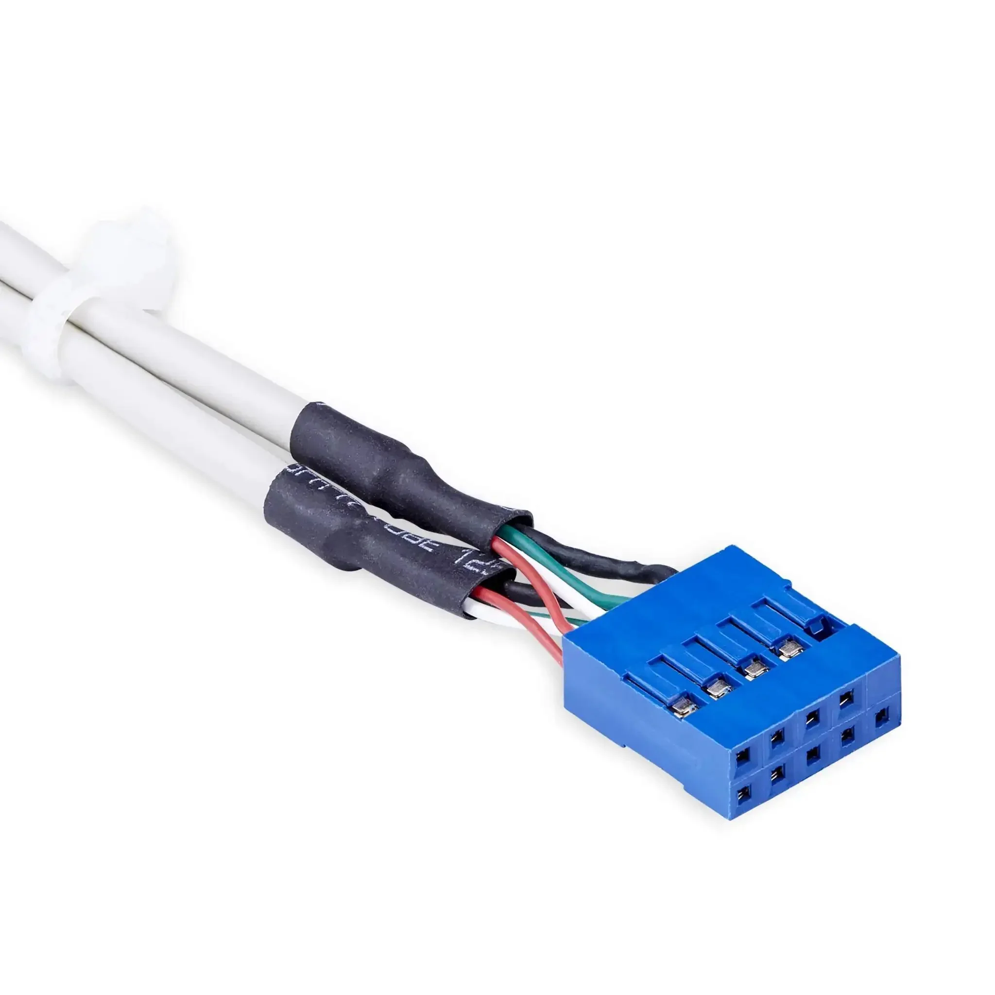 Four Port USB A Female Slot Plate Adapter With An Eleven And A Quarter Inch Cable For Four Or Five Pin Motherboard Headers USB Two Point Zero Compliant And Dual IDC Ten Pin Connectors For Quick PC Build Or Upgrade - Image 2