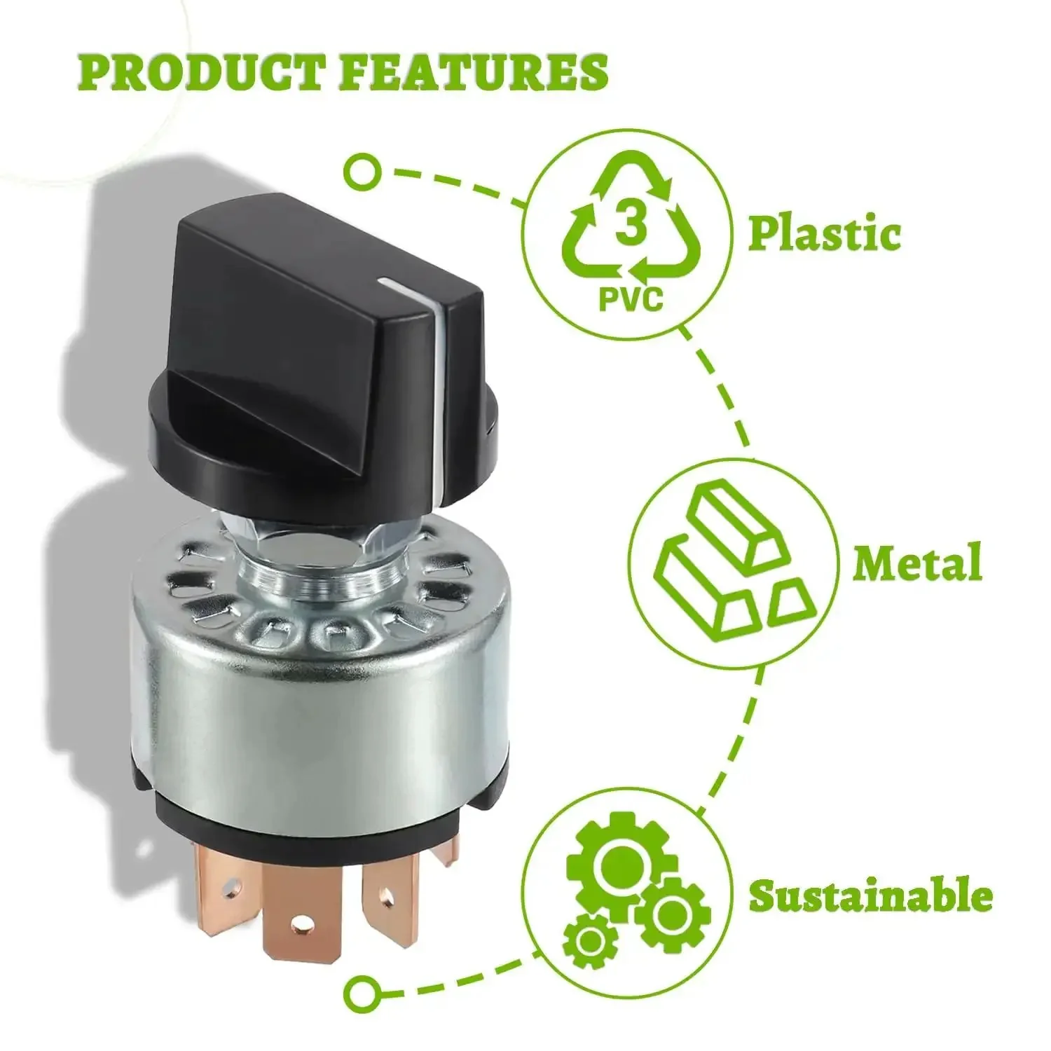 Four Position Three Speed Rotary Switch With Knob And Terminals For Fan Or Heater Control 12A 250V 16A 125V Built To Last Workhorse Electrical Switch For Durable Performance - Image 4