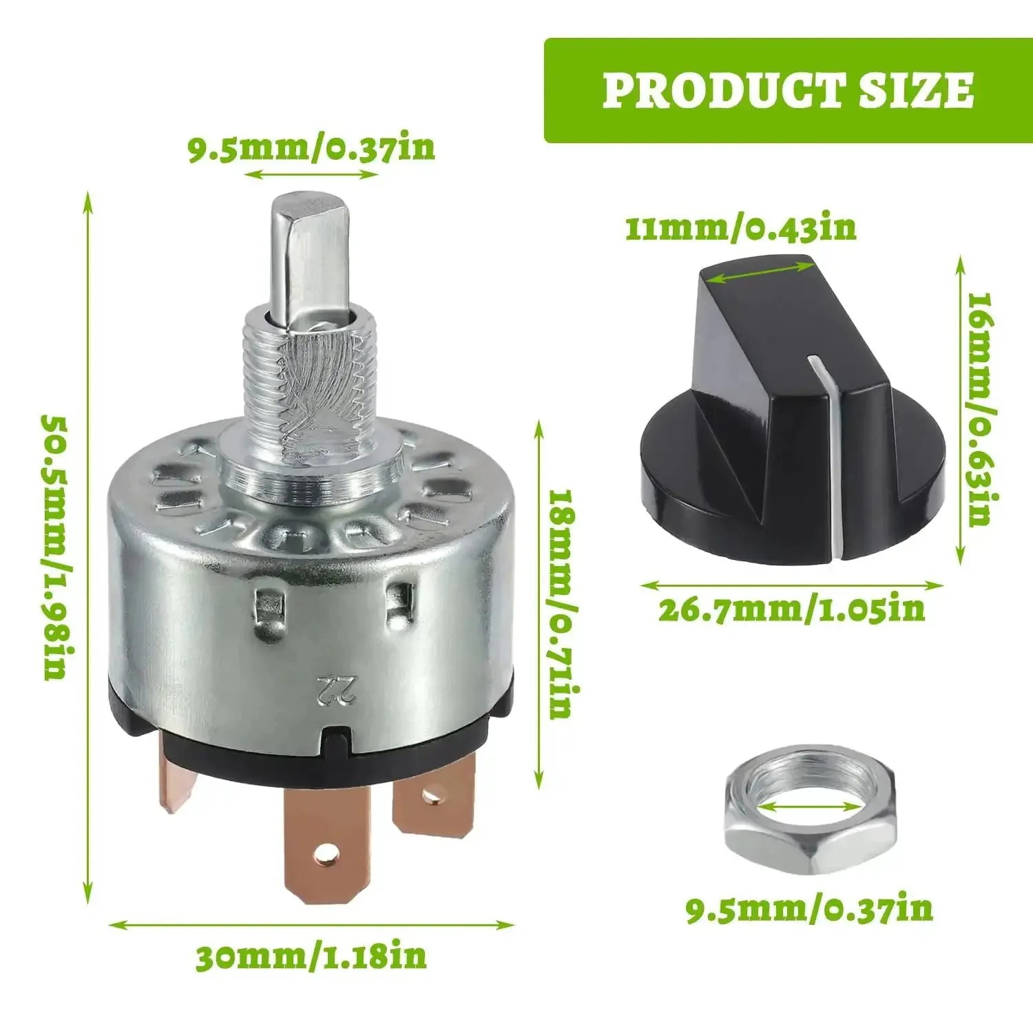 Four Position Three Speed Rotary Switch With Knob And Terminals For Fan Or Heater Control 12A 250V 16A 125V Built To Last Workhorse Electrical Switch For Durable Performance - Image 7