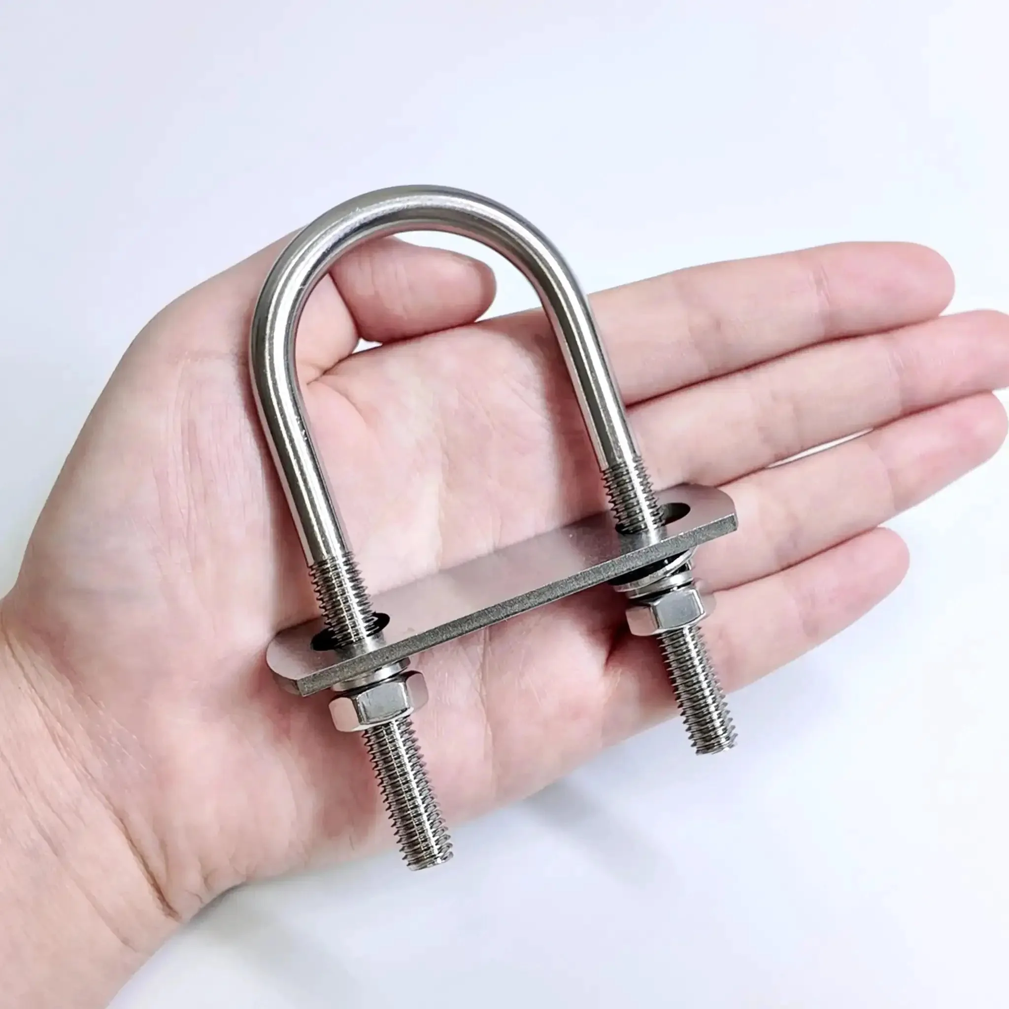 Four Set M8 Stainless Steel U Bolts Kit With Nuts Washers And Plate 40mm Wide 90mm Long 304 Grade U Bolts Built To Last Heavy Duty For Trailers Boats And Everyday Utility Projects - Image 6