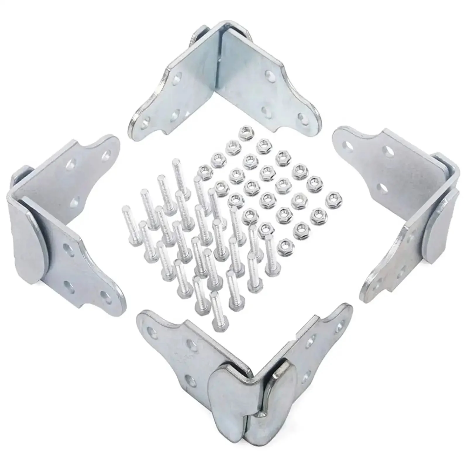 Four Sets Trailer Wood Side Brackets Latches With Screws For Secure Stake Panels Gates And Corners Heavy Duty Kit For Wood Sides On Trailers And Rigs Ideal For Secure Cargo And Rough Road Reliability