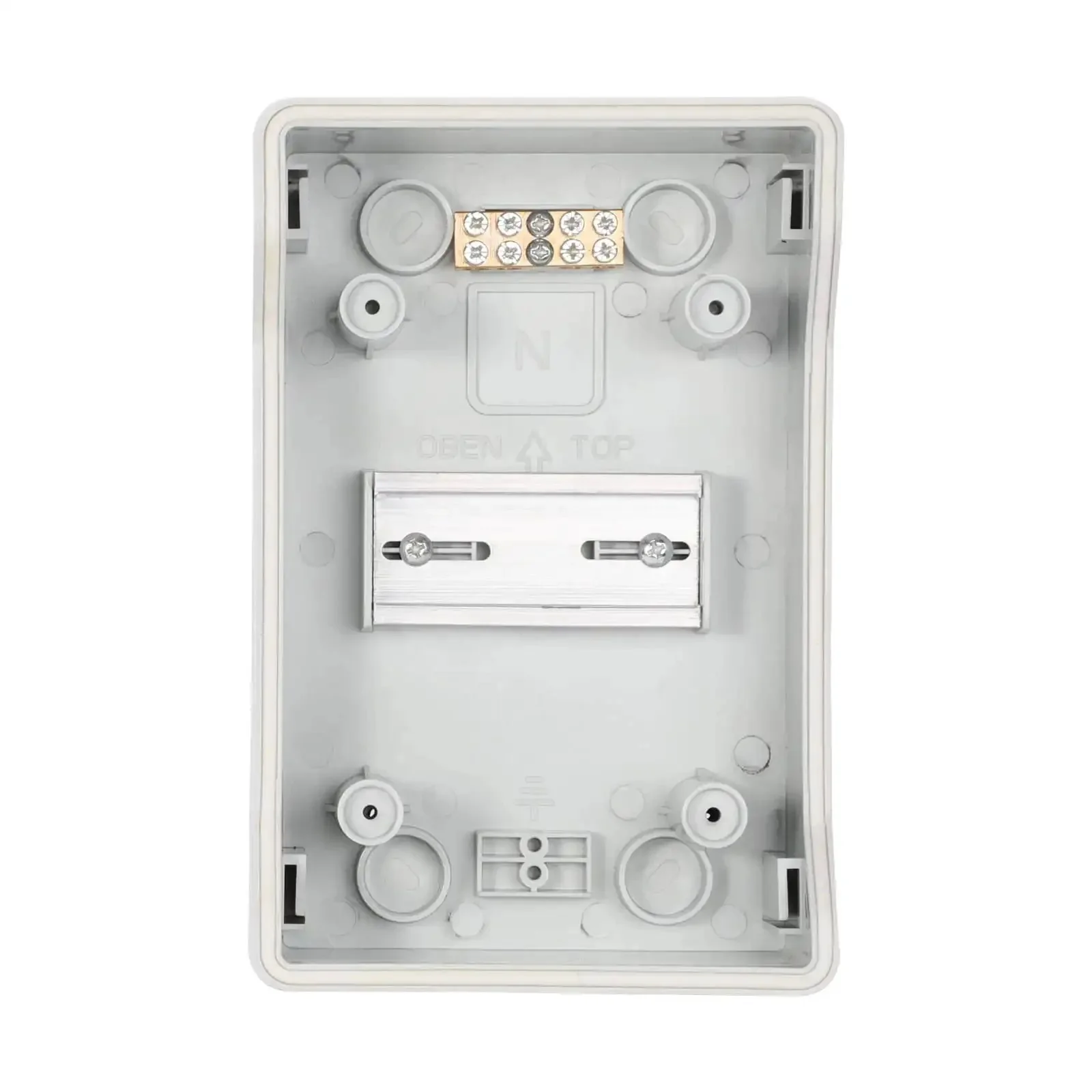 Four Way Power Distribution Box With Bus Bars And Din Rail For MCB Waterproof IP66 Enclosure Built To Last For Indoor And Outdoor Use With Padlock Available Rugged PC ABS Case - Image 4