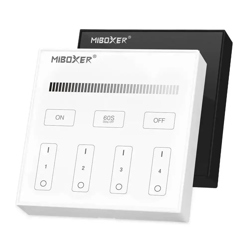 Four Zone Wireless Panel Remote Battery Powered No Wiring Setup With Magnetic Holder Outdoor Mount No Fuss Easy 2 4G RF Control Brightness Adjustable For FUT035W Plus MiLight Series - Image 8