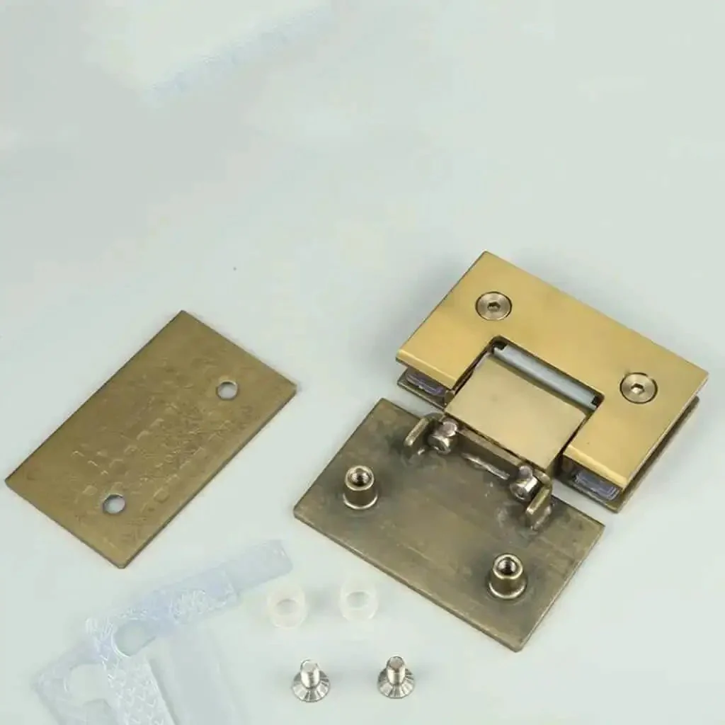 Frameless Glass Shower Door Hinge With 180 Degree Swing Brushed Stainless Steel Wall Mounted Bathroom Hardware Heavy Duty Build No Fuss Install Durable Sleek Modern Look For Your Shower Enclosure - Image 3
