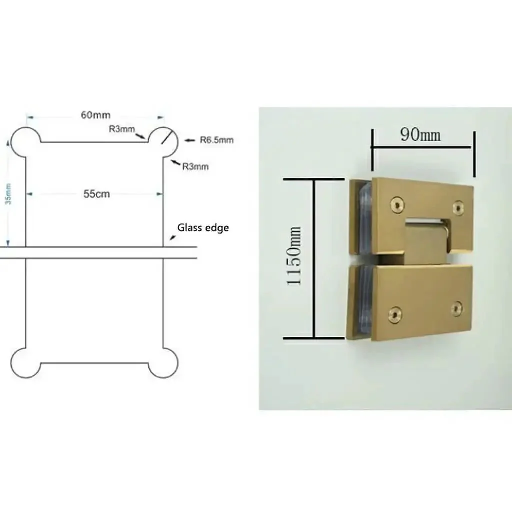 Frameless Glass Shower Door Hinge With 180 Degree Swing Brushed Stainless Steel Wall Mounted Bathroom Hardware Heavy Duty Build No Fuss Install Durable Sleek Modern Look For Your Shower Enclosure - Image 6