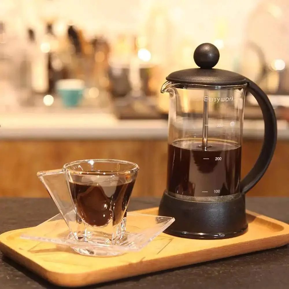 French Press Coffee And Tea Maker 12 Oz With Borosilicate Glass And Four Level Filtration System For Rich Flavor And A Boss Brew Of Coffee Or Tea With Ultra Fine Micro Stainless Steel Mesh - Image 4