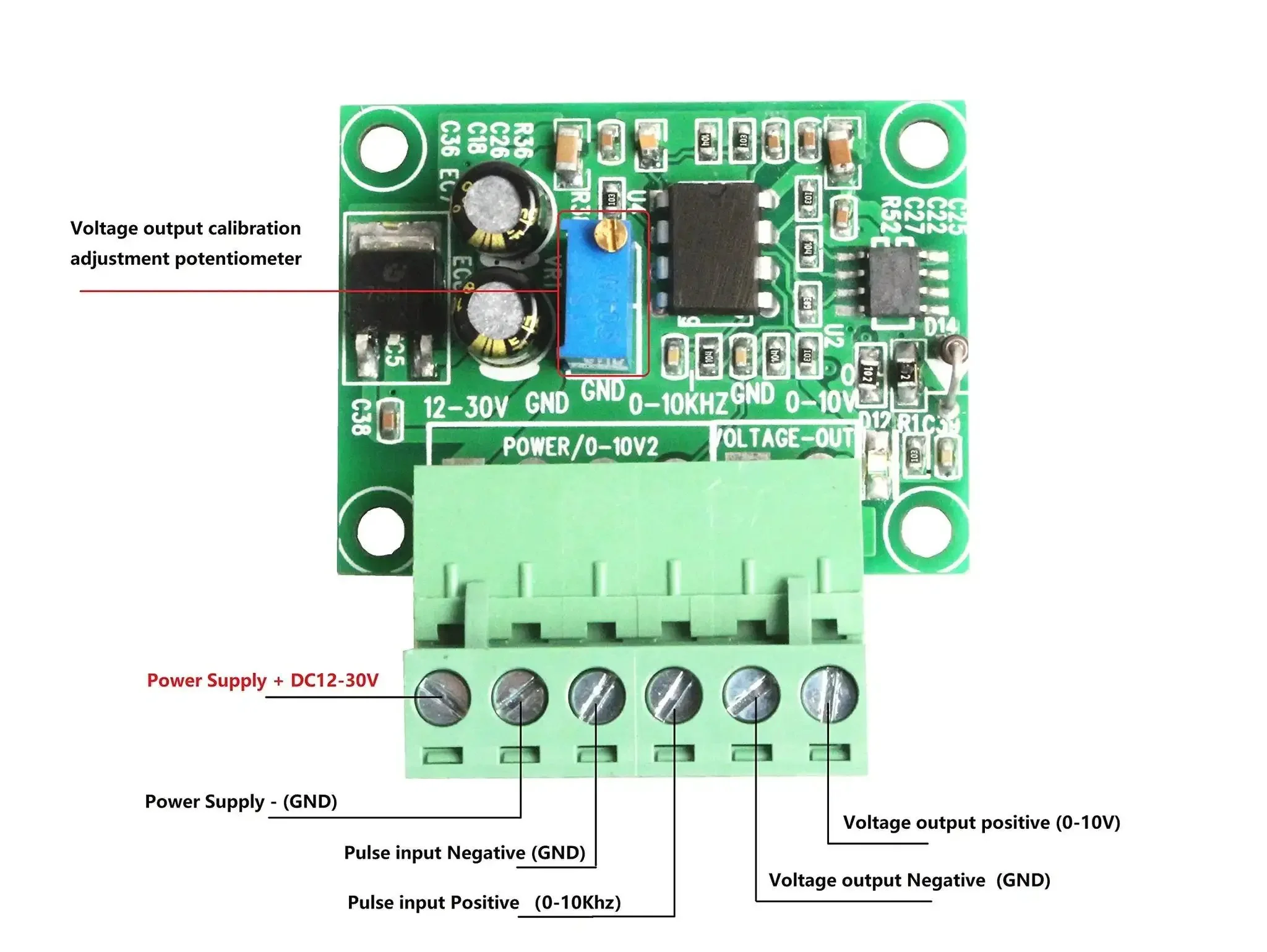Frequency To Voltage Converter Module For PLCs And Inverters With 0 Hz To 10 kHz Range, DIY Friendly Analog Output Of 0 To 10 V Or 0 To 5 V, Supports 5V 12V 24V Input, Digital To Analog Conversion For Motion Control And Inverter Interface - Image 6