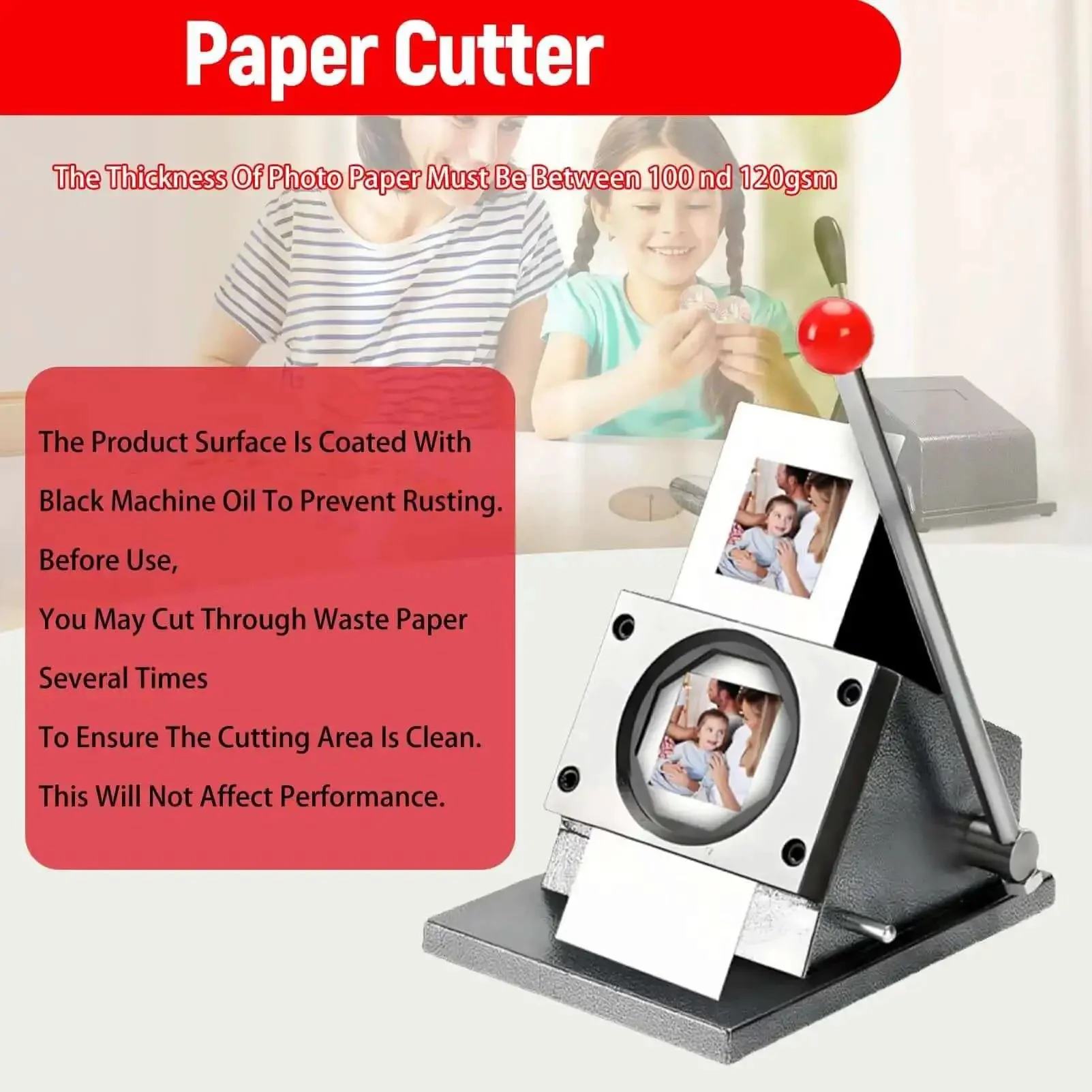 Fridge Magnet Paper Cutter For Diy Crafts, 3.15 Inch Square Punch Tool, Card Die Cutter For Fridge Magnets And Pin Badges, 2 By 2 Inch Craft Cutter With Ergonomic Grip For Easy, Precise Cuts, Dope For Diy Projects - Image 4