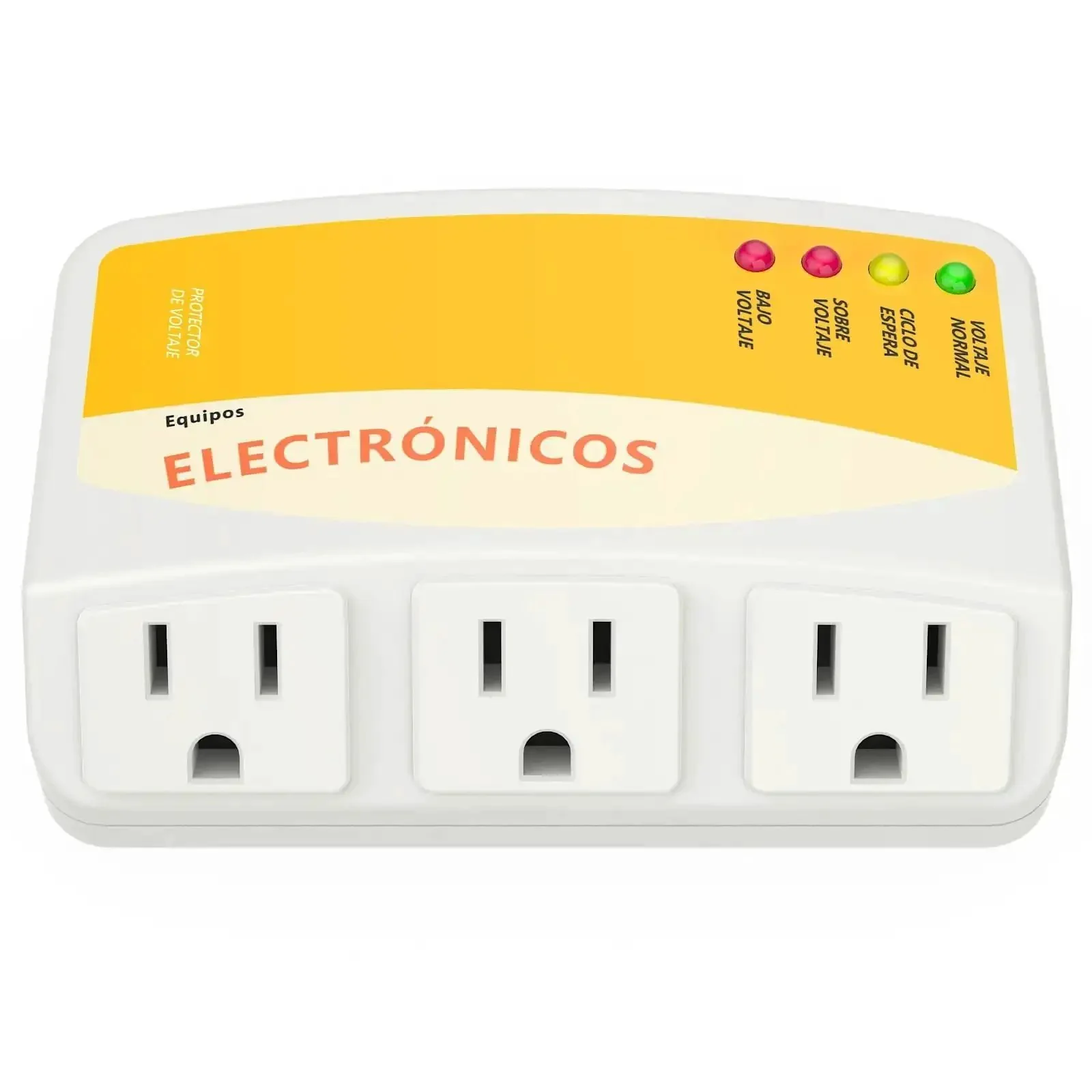 Fridge Surge Protector With Three Outlets For Fridge, TV, And ACs, 120V 12A, 1440W, Delay Start Function, Brownout Guard, Home Appliance Power Protector, 1 Pack