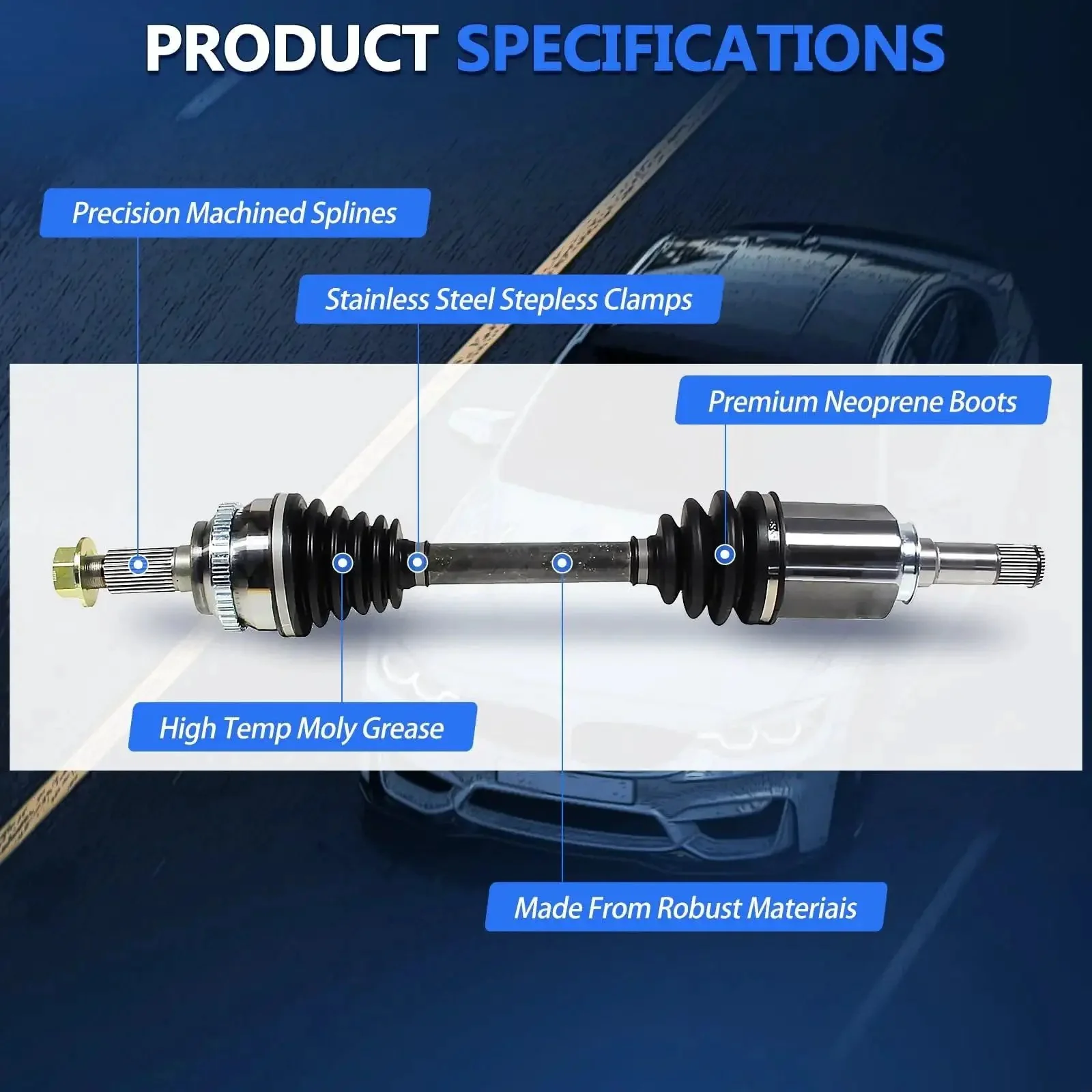 Front CV Axle Assembly Kit For Hyundai Sonata 2015 2016 2017 2018 2019 And Kia Optima 2016 2020 Left And Right CV Axle Shaft Joint Replacement To Keep Your Ride Smooth - Image 7