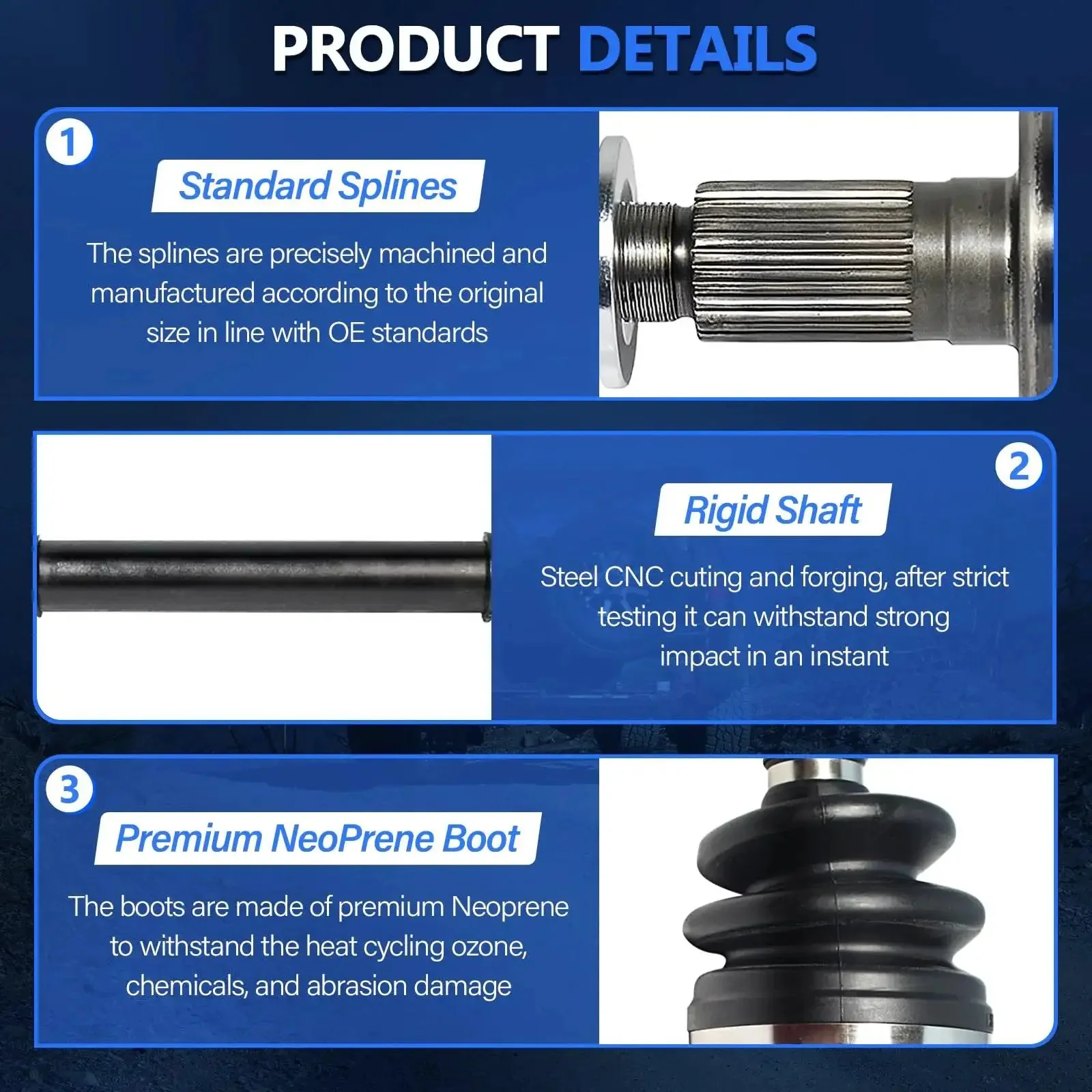 Front CV Axle Left And Right For 2009 2010 2011 2012 2013 2014 Nissan Maxima 3.5L V6 S SV Base Sedan Front Driver And Passenger Side Joint Shaft Assembly - Image 4