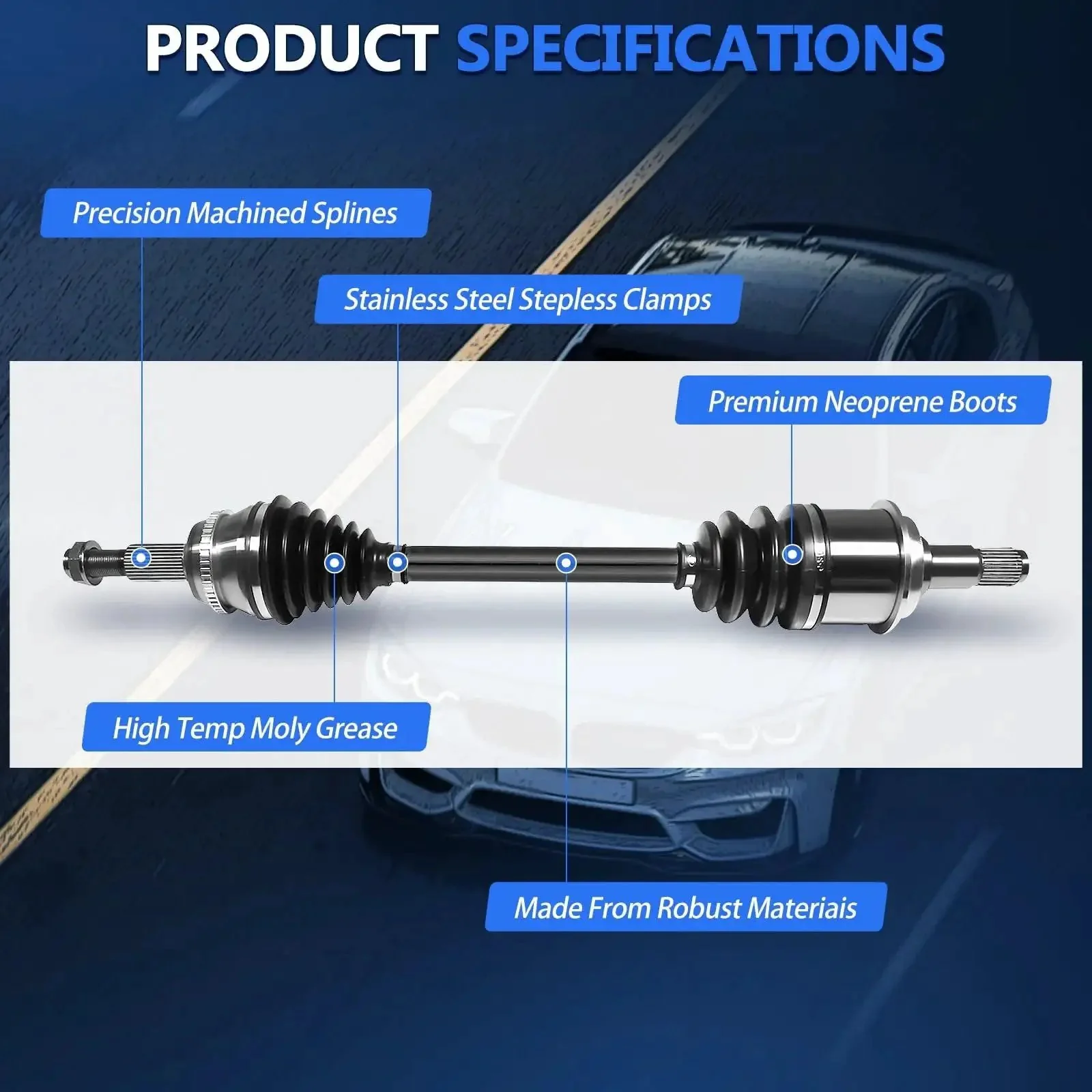 Front CV Axle Replacement Kit for Sienna 2004 2005 2006 2007 2008 2009 2010 FWD 3.3L 3.5L Includes Left Right Driver And Passenger Side CV Joint Shaft Assembly Pair Go To Upgrade - Image 6