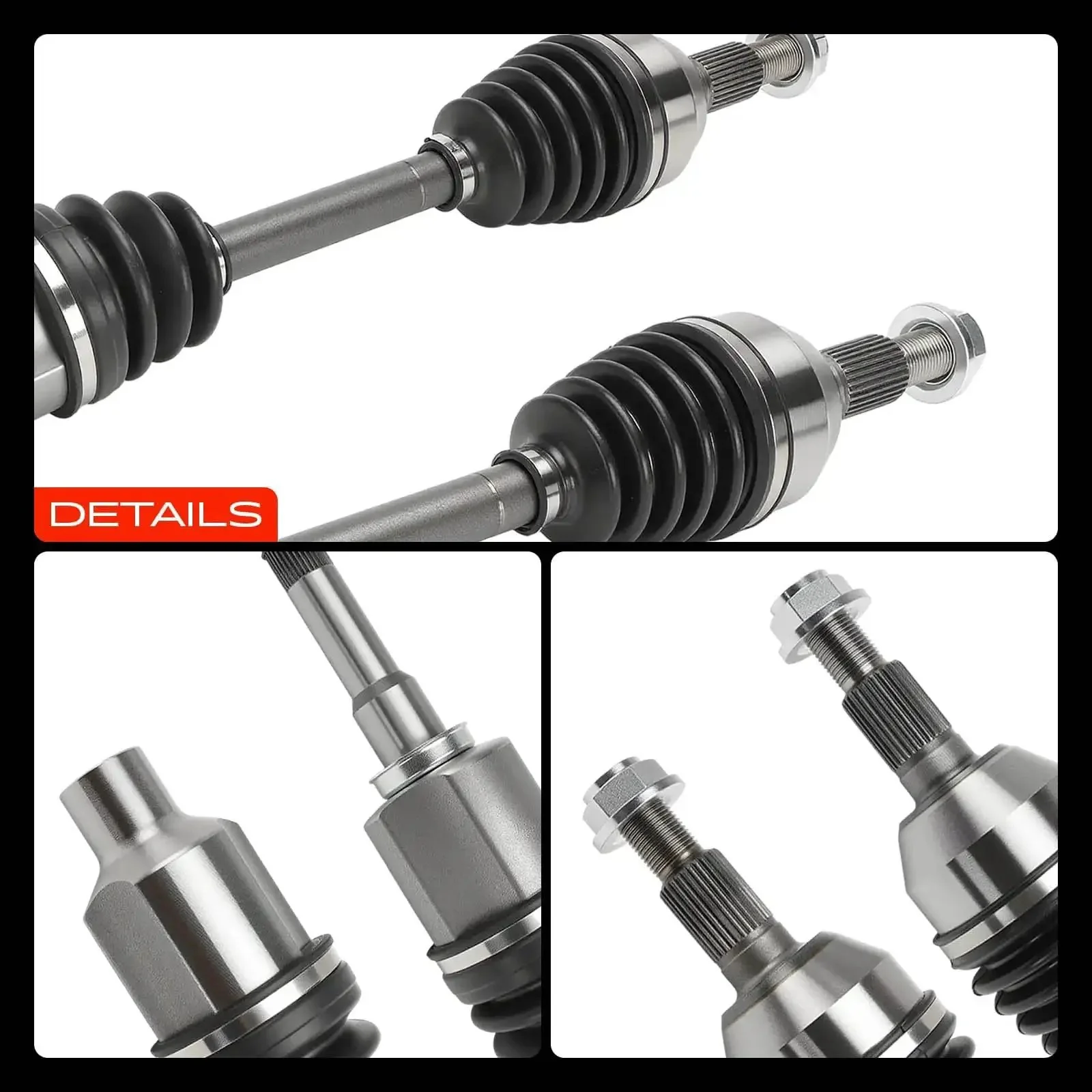 Front CV Axle Shaft Assembly Pair For Chevrolet Equinox And GMC Terrain 2010 To 2016 2.4L L4 Driver And Passenger Sides Replacement Kit Includes 15934401 15934402 - Image 3