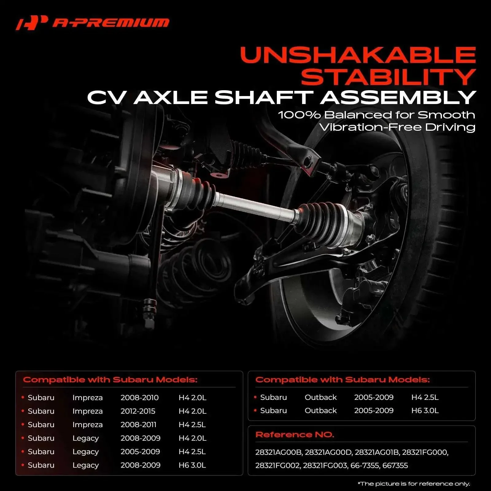 Front CV Axle Shaft Assembly Pair For Subaru Impreza 2008 2015 Legacy 2005 2009 Outback 2005 2009 Driver And Passenger Side Set Ready To Install Durable OEM Style Axles For AWD - Image 10