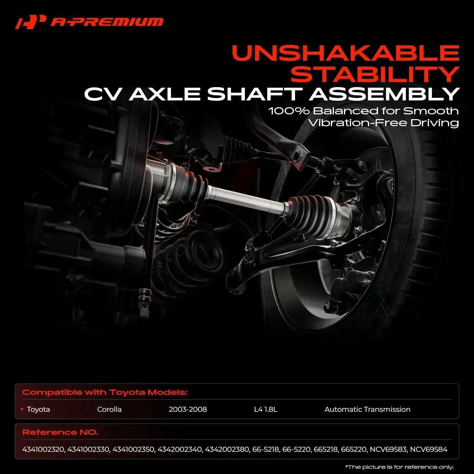 Front CV Axle Shaft Assembly Pair For Toyota Corolla 2003 2004 2005 2006 2007 2008 1.8L L4 Automatic Transmission Driver Side And Passenger Side Fits Both Sides - Image 10