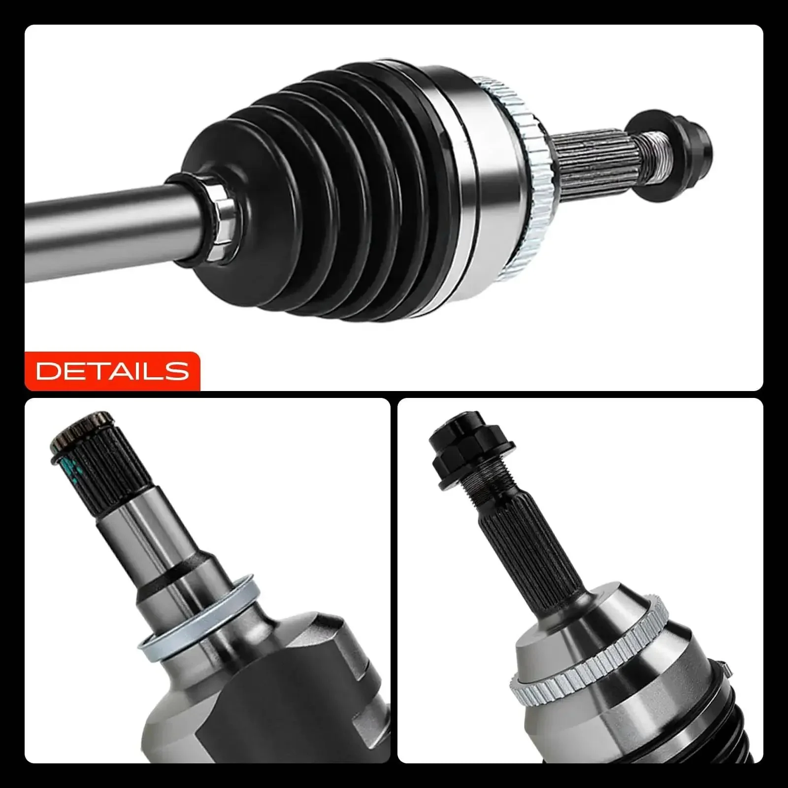 Front CV Axle Shaft Assembly Pair For Toyota Corolla 2003 2004 2005 2006 2007 2008 1.8L L4 Automatic Transmission Driver Side And Passenger Side Fits Both Sides - Image 3